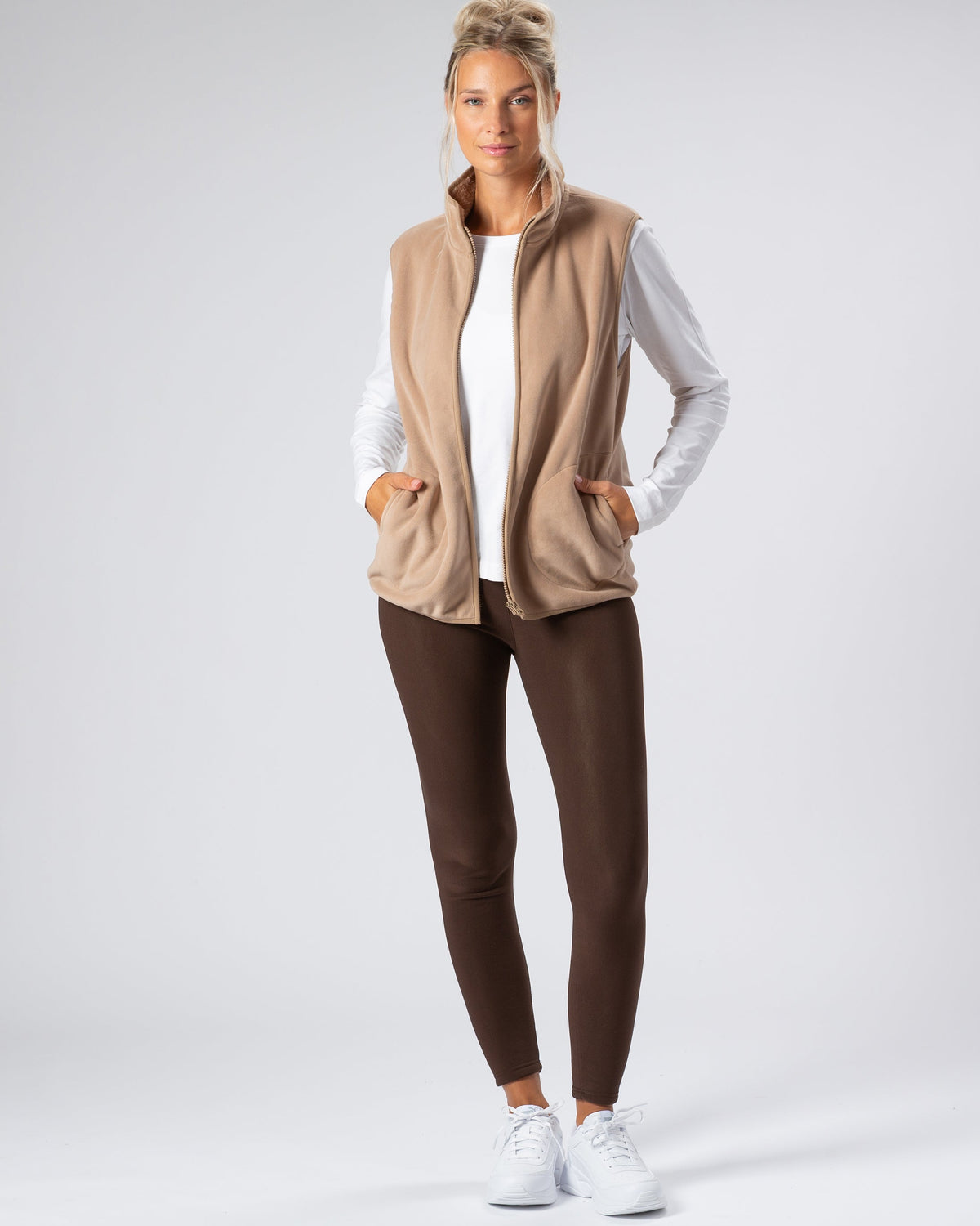 Trofé Fleecefodrade Leggings Brun - bild 3