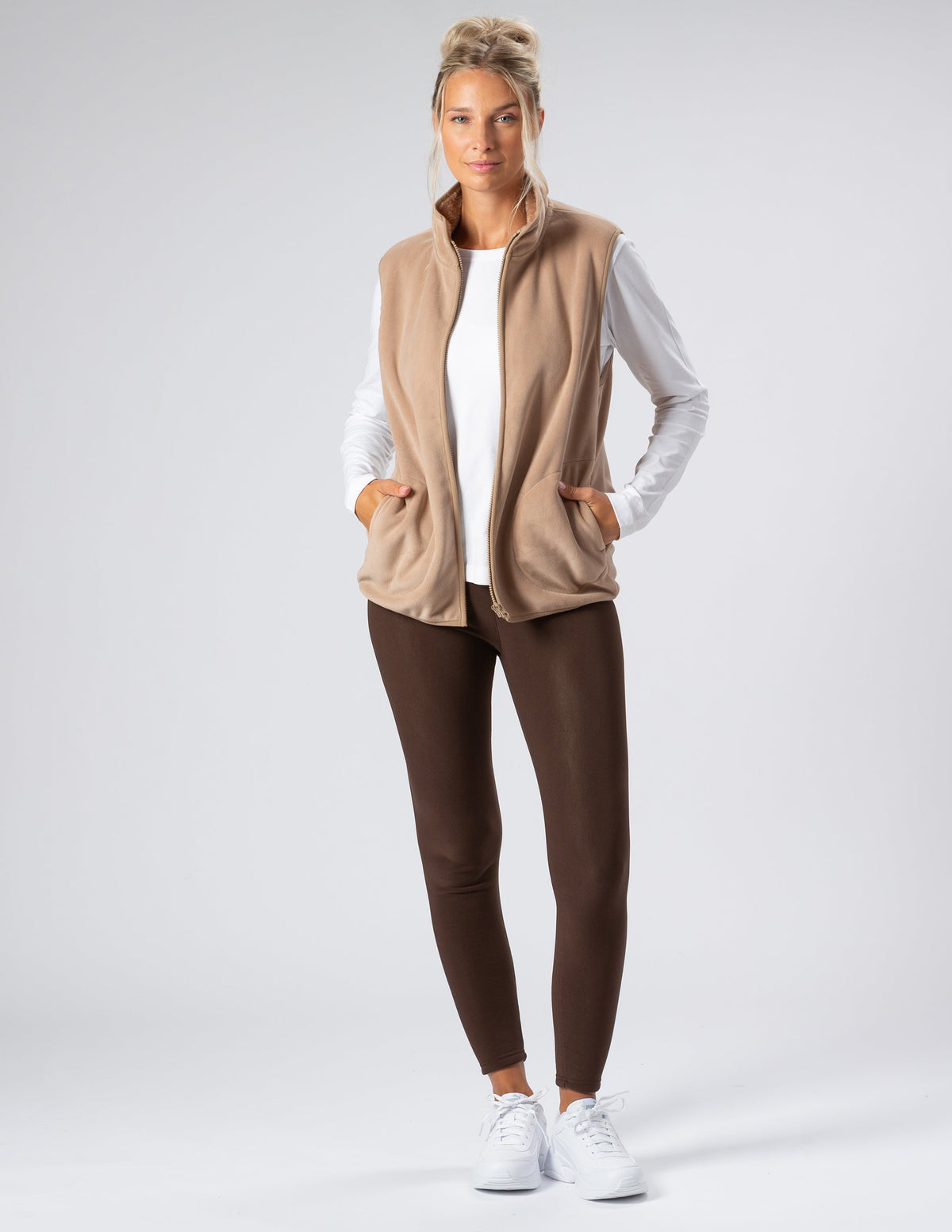 Trofé Fleecefodrade Leggings Brun - bild 3