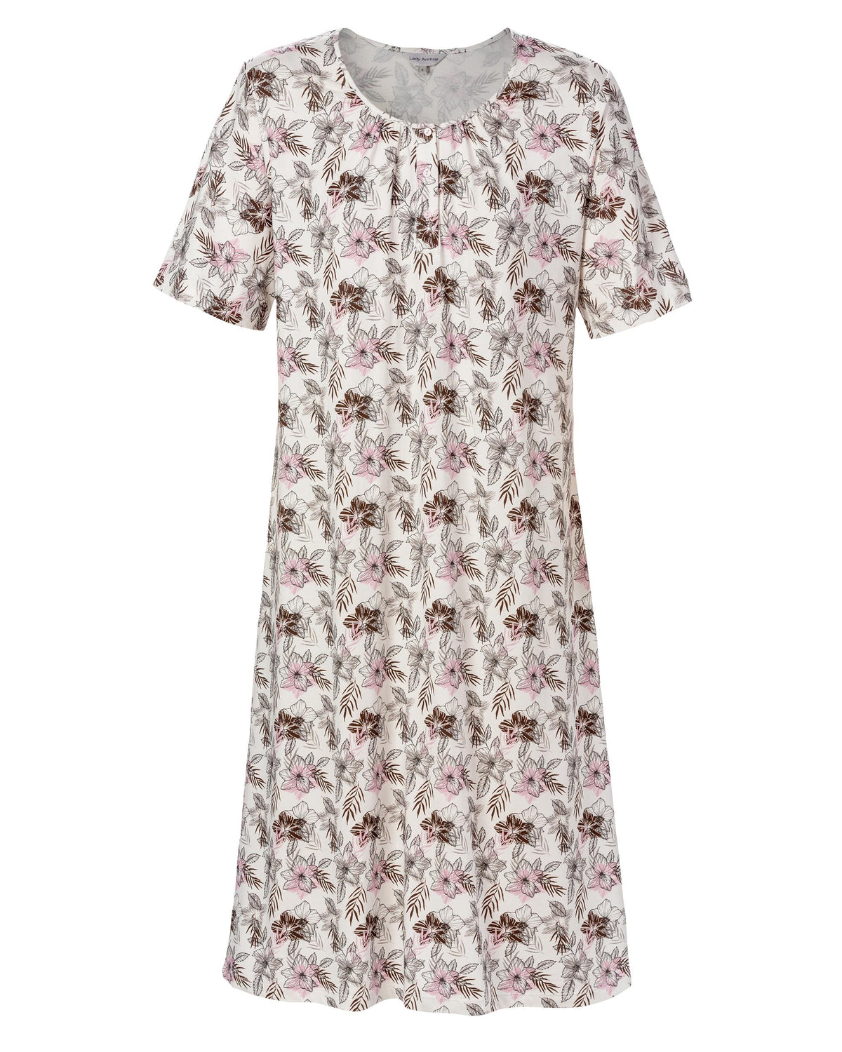 Lady Avenue Nattlinne Kort Ärm Pink
