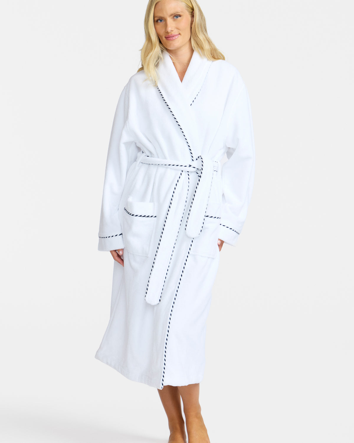 Damella Unisex Morgonrock Vit – bild 2