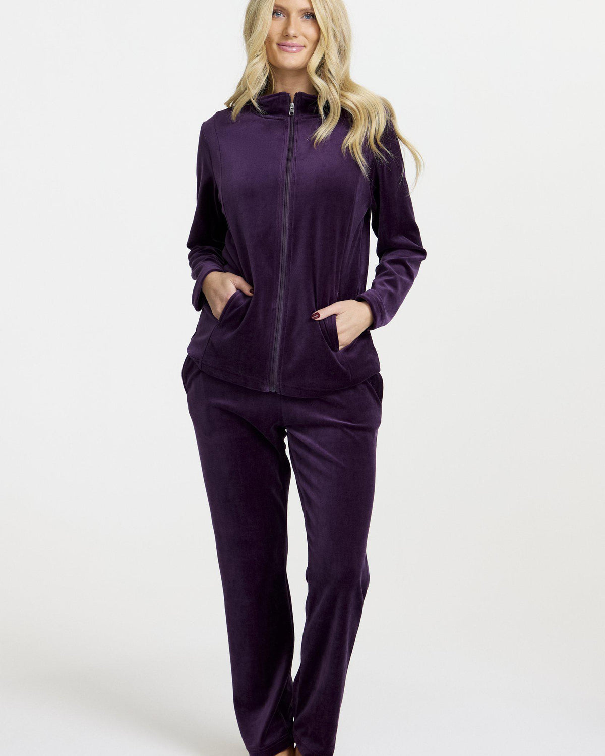 Damella Velour Mysdress Marielle Plum i velour