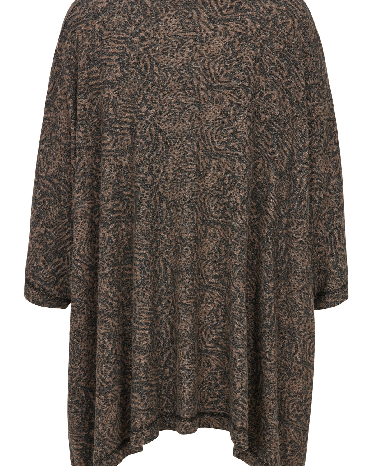 Damella Poncho Brown/Black bakifrån