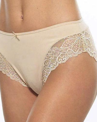 Avet Midi Trosa Spets Beige - Härliga Under