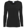 Damella Bambu Topp Lång Ärm Svart