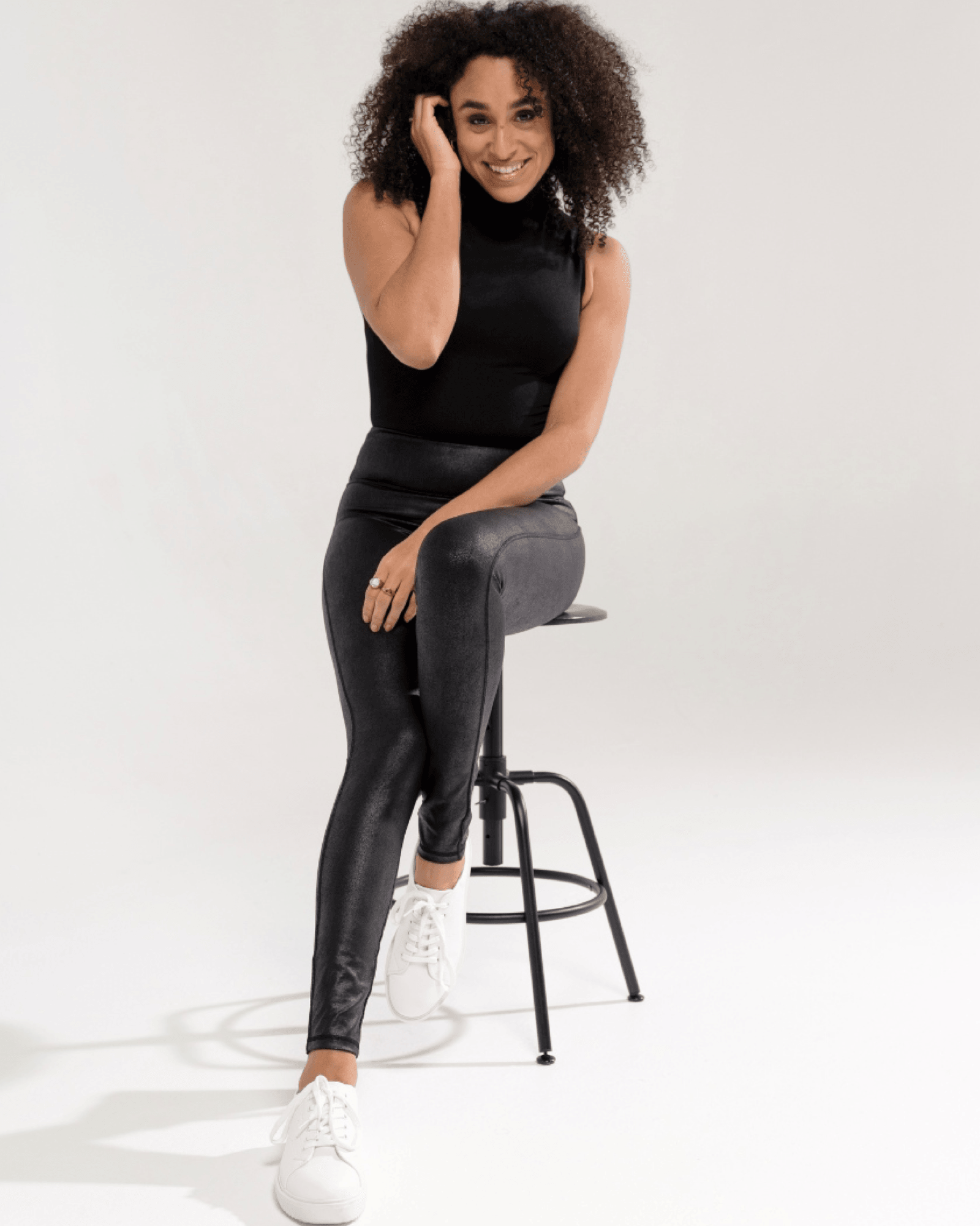 Magic Leather Look Leggings Black - Härliga Under