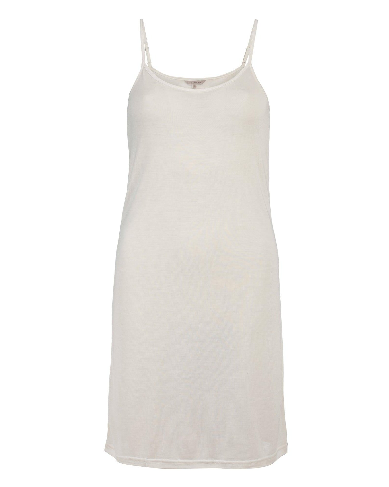 Lady Avenue Silk Jersey Slip Nattlinne Off-white - Härliga Under