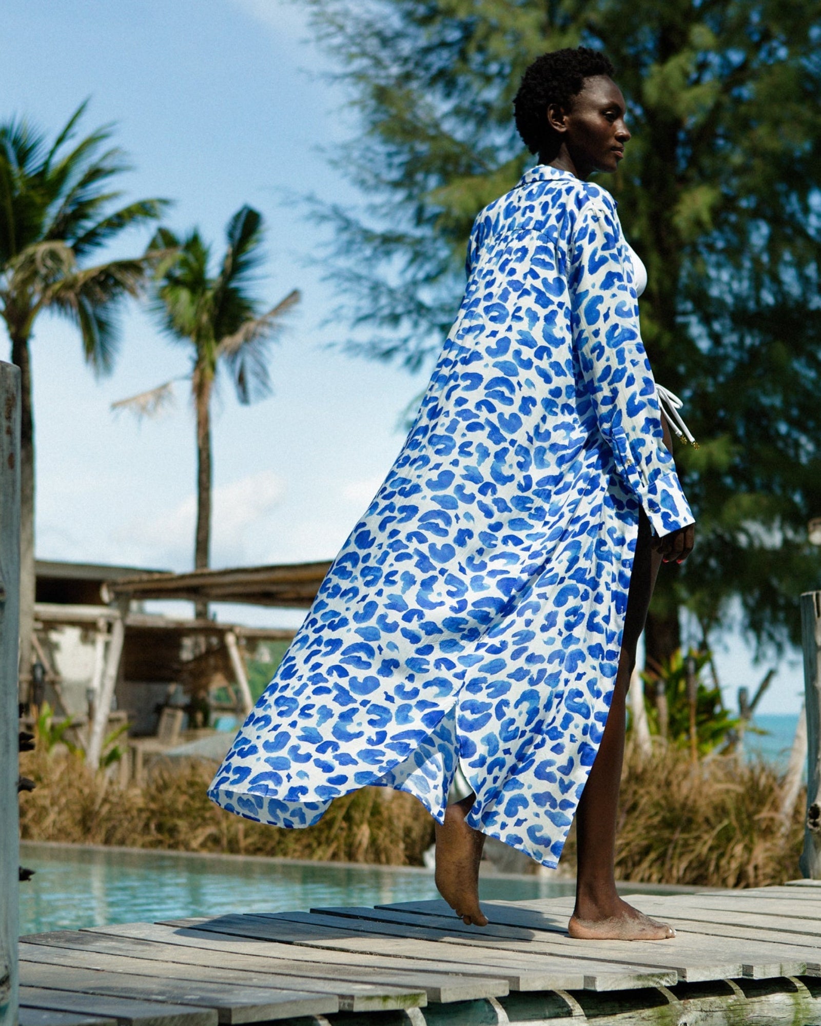 Leo Blue Shirt Dress - Resort Collection - www.kaandabeachlife.se