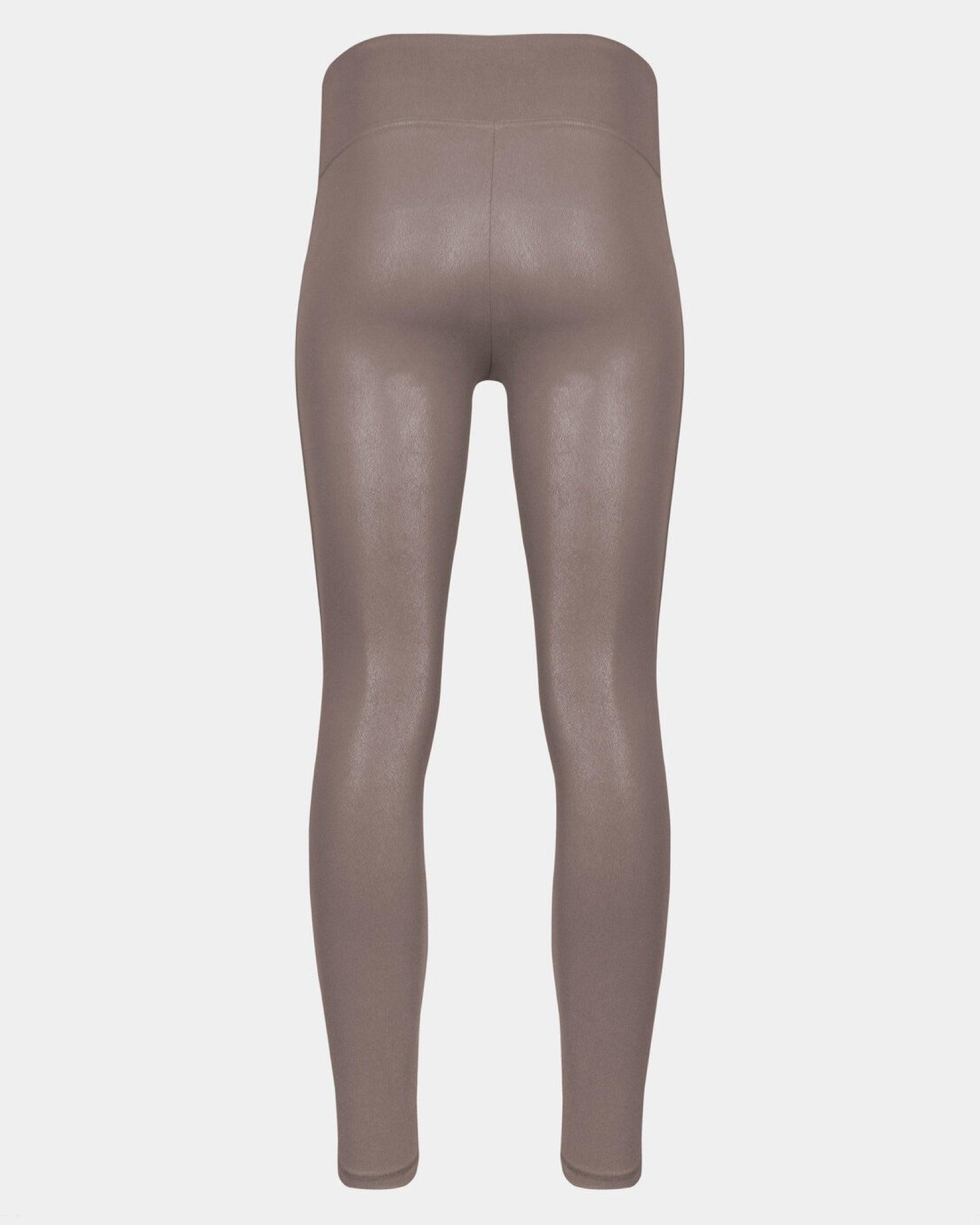 Magic Leather Look Leggings Espresso - Härliga Under