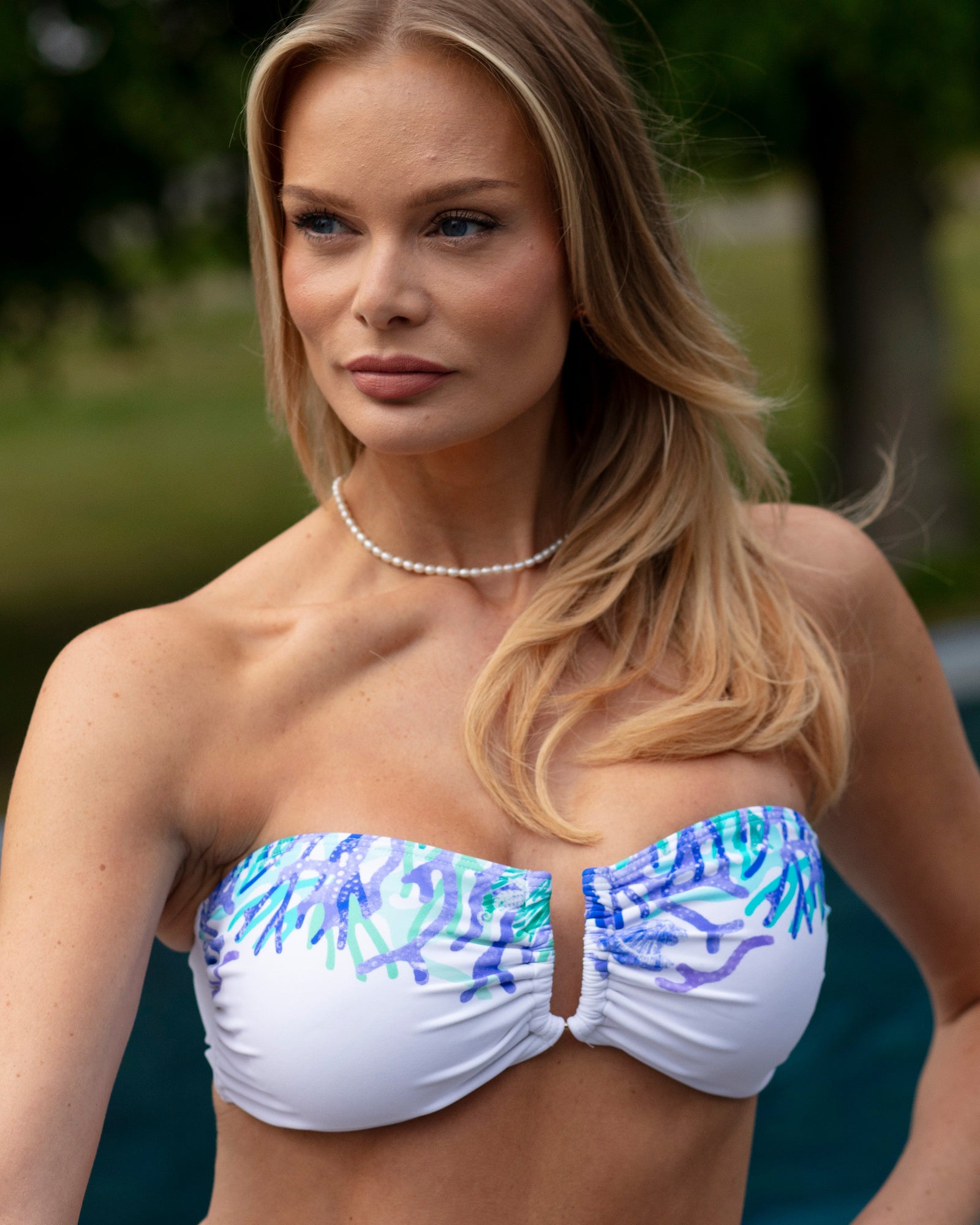 Coral Blue Maxime Bandeau U Accessory with Removable cups - www.kaandabeachlife.se