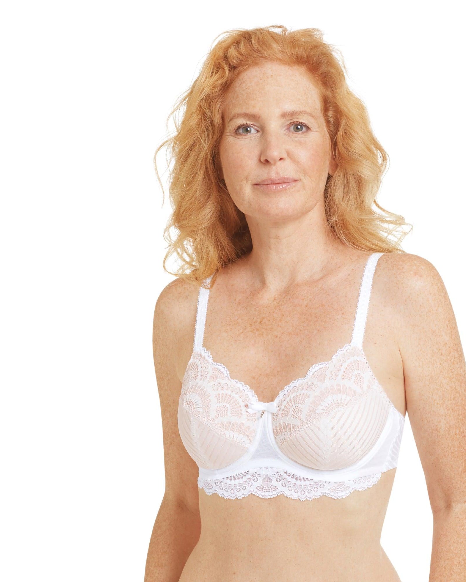 Amoena BH Med Bygel Karolina Vit Beige - Härliga Under