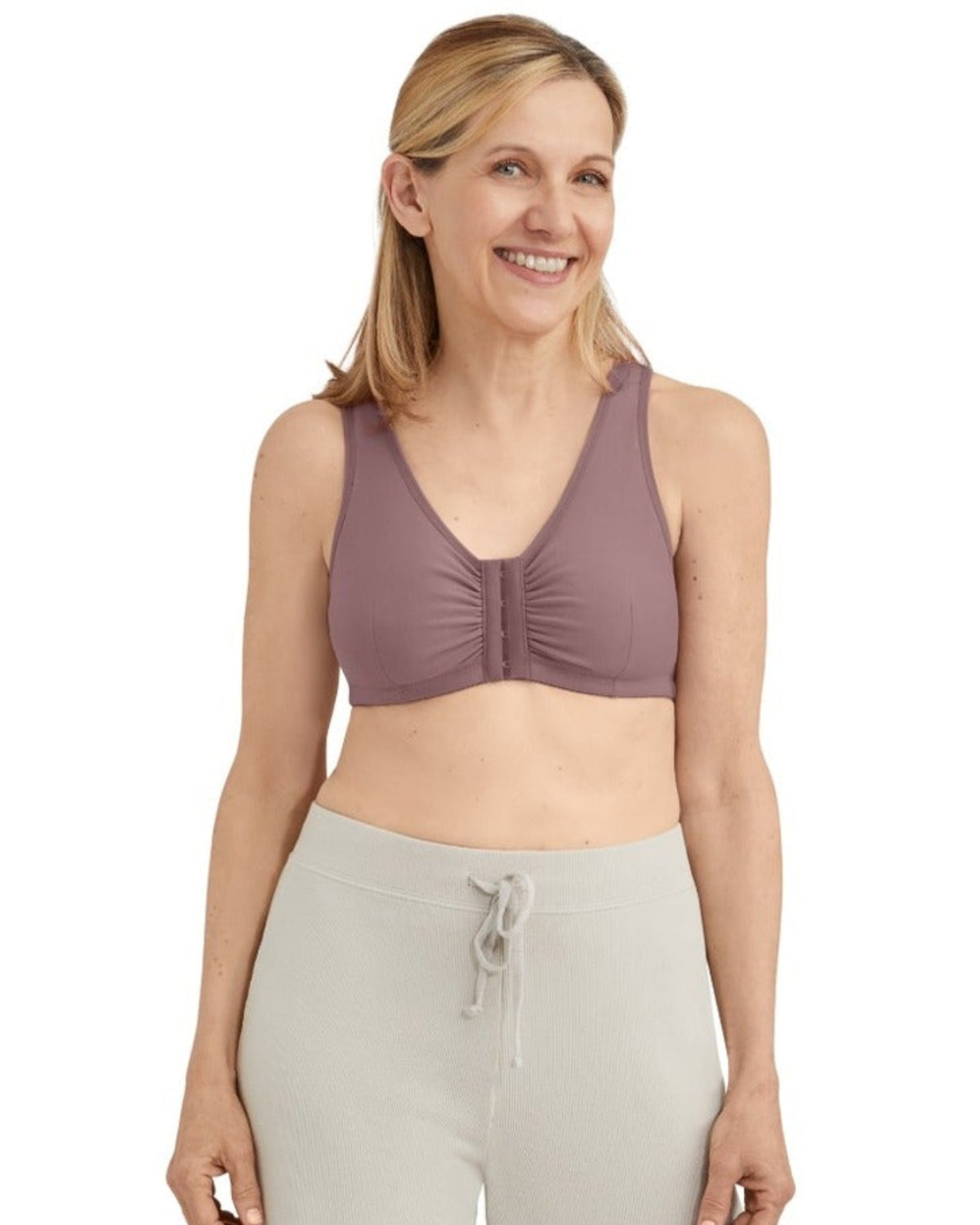 Amoena Frances 45150 protes-BH Dark Mauve på modell