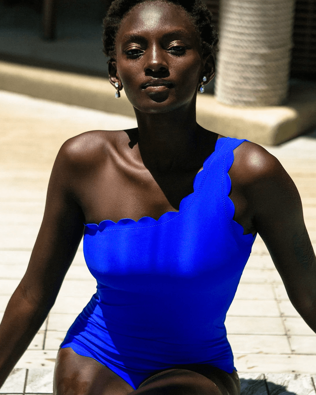 Kaanda One-shoulder Baddräkt Venus Blå - Härliga Under