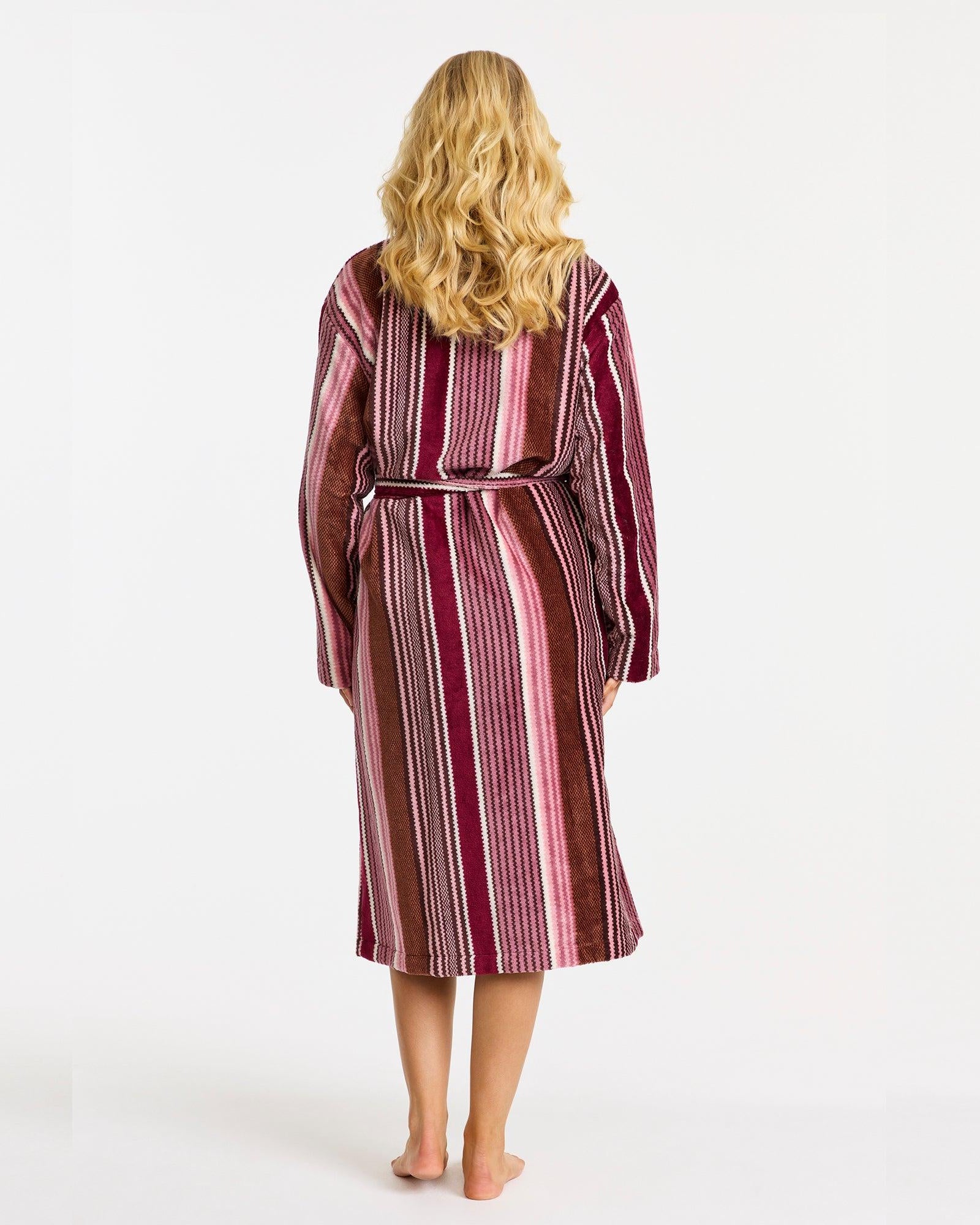 Damella Terry Morgonrock Torekov Pink Stripe - Härliga Under