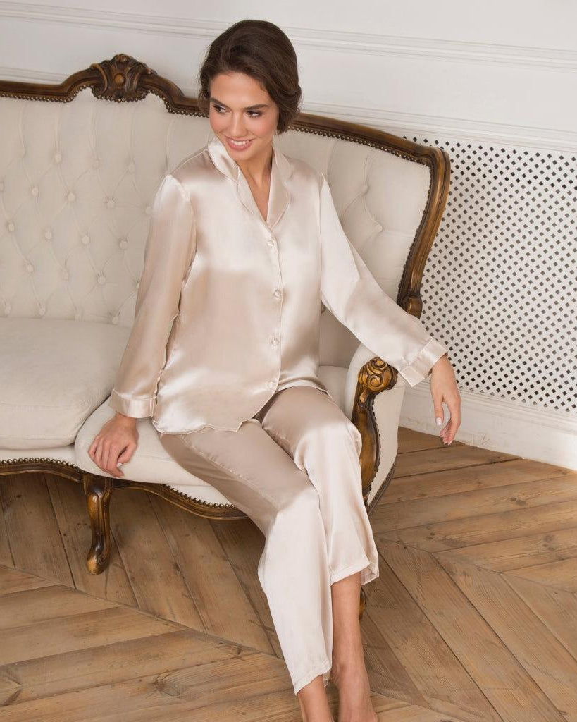 Lady Avenue Sidenpyjamas Bailey - Härliga Under