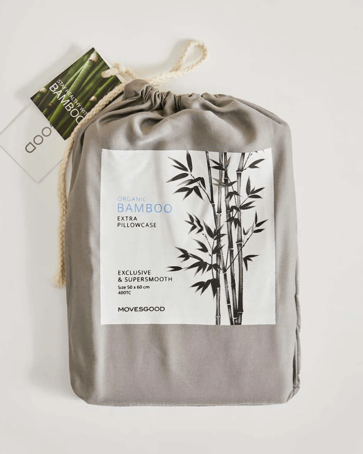 Movesgood Bambu Örngott 2-pack Grå - Härliga Under