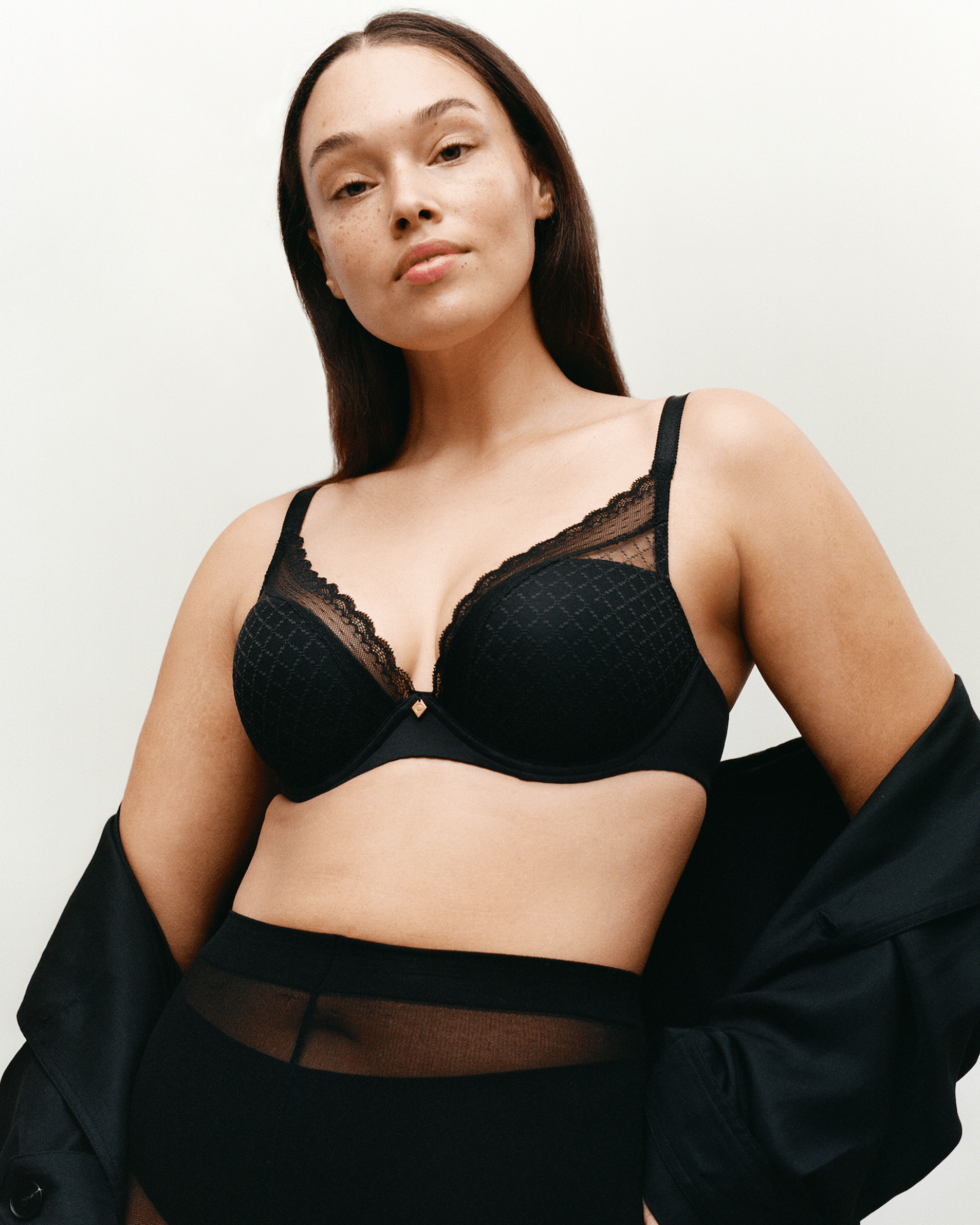 Chantelle T-shirt BH Norah Chic Plunge Svart - Härliga Under