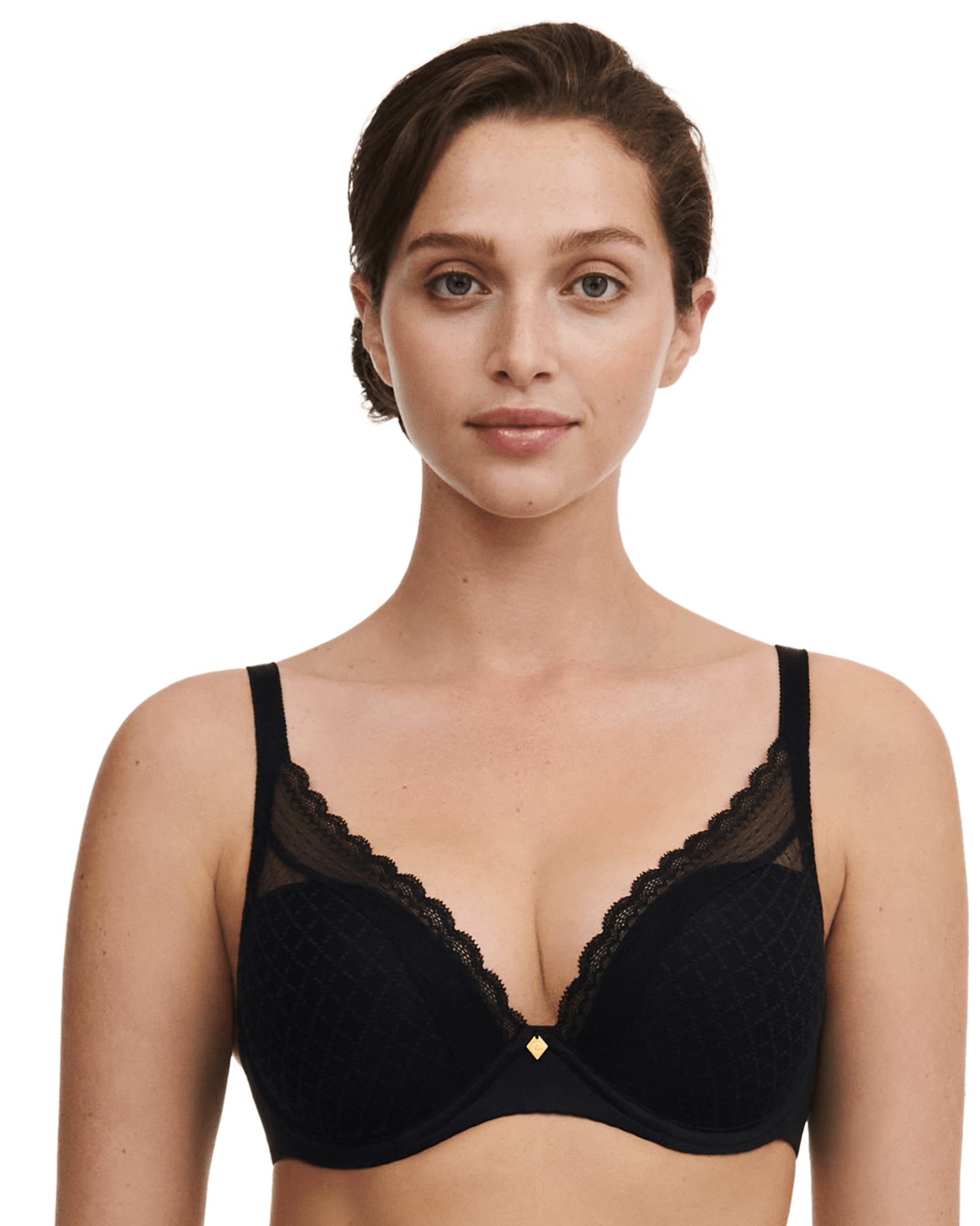 Chantelle T-shirt BH Norah Chic Plunge Svart - Härliga Under