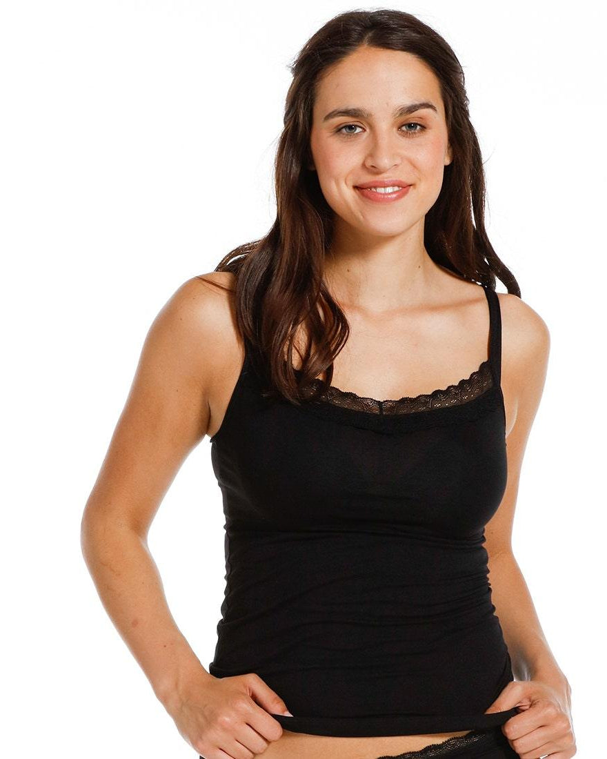 Femilet Bomullslinne Svart, Lace Basic - Härliga Under
