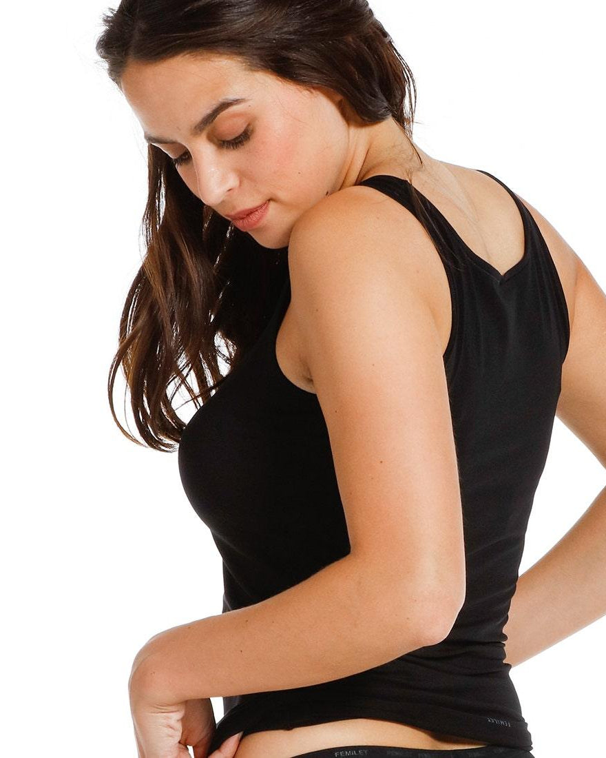 Femilet Linne Svart, Basic Cotton - Härliga Under
