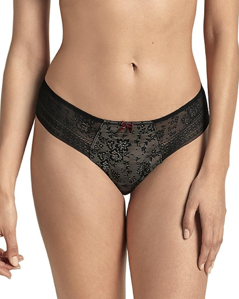 Rosa Faia Stringtrosa Fleur Lace Black - Härliga Under