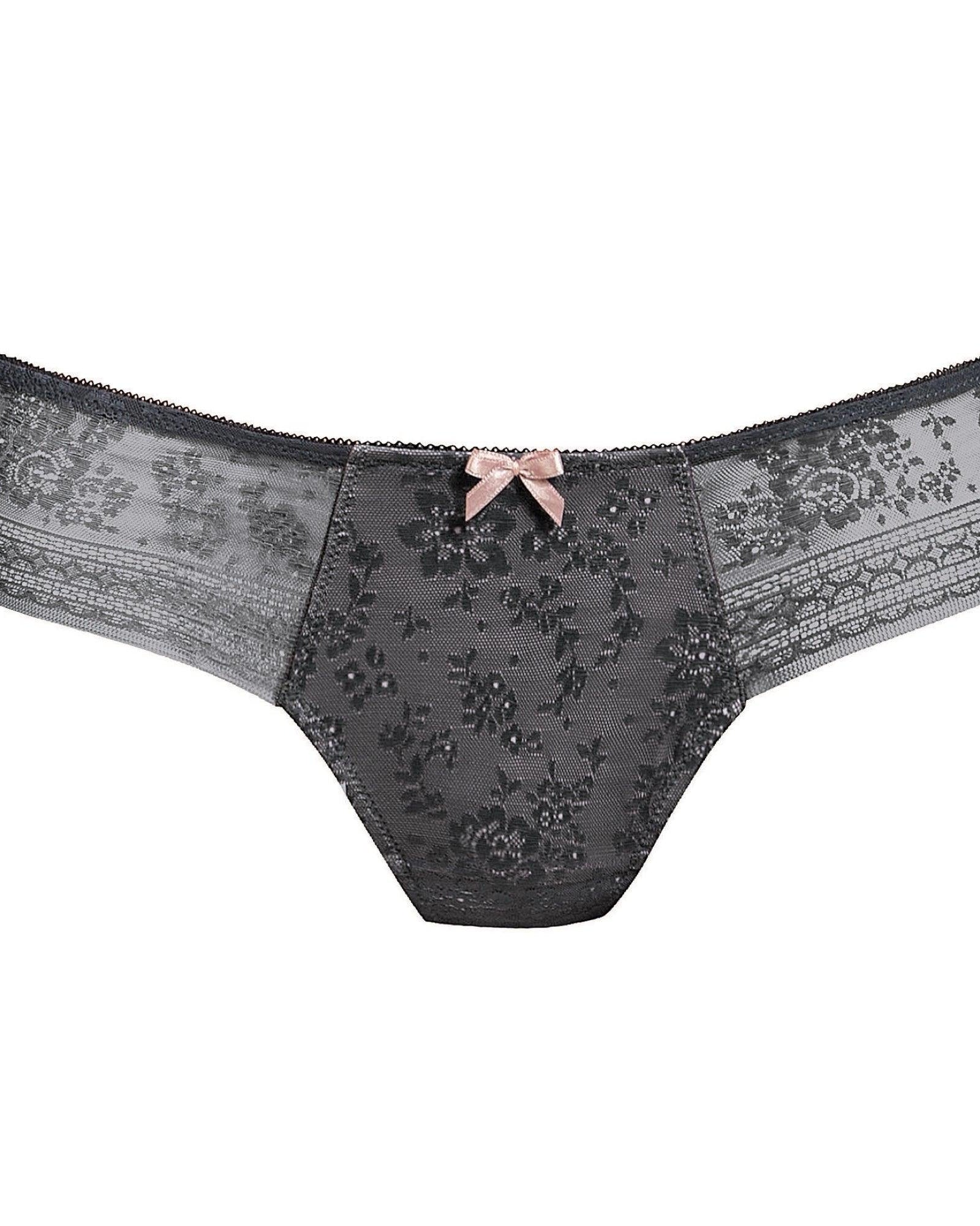 Rosa Faia Stringtrosa Fleur Lace Anthracite - Härliga Under