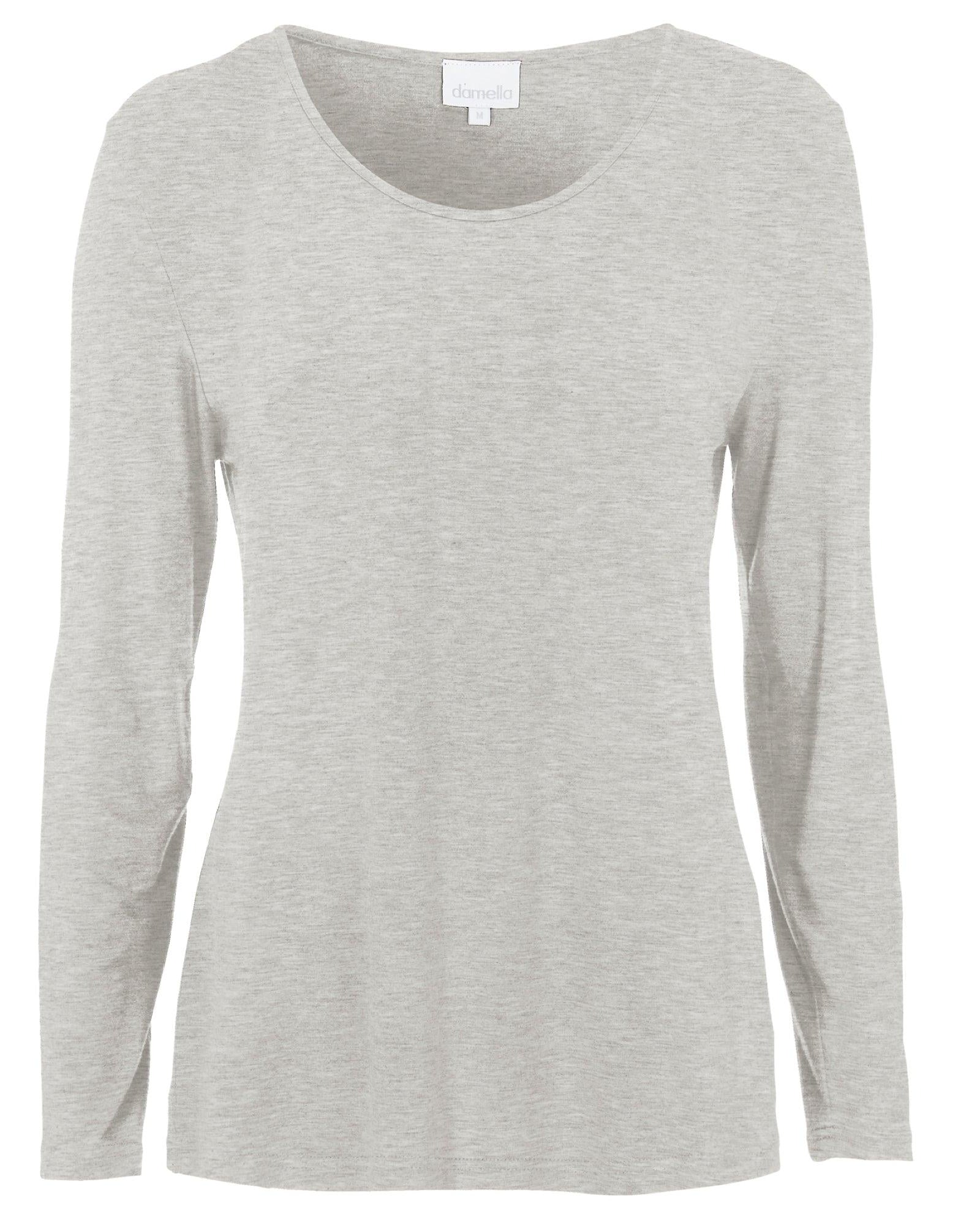 Damella T-shirt Lång Ärm Bambu Gråmelerad - Härliga Under