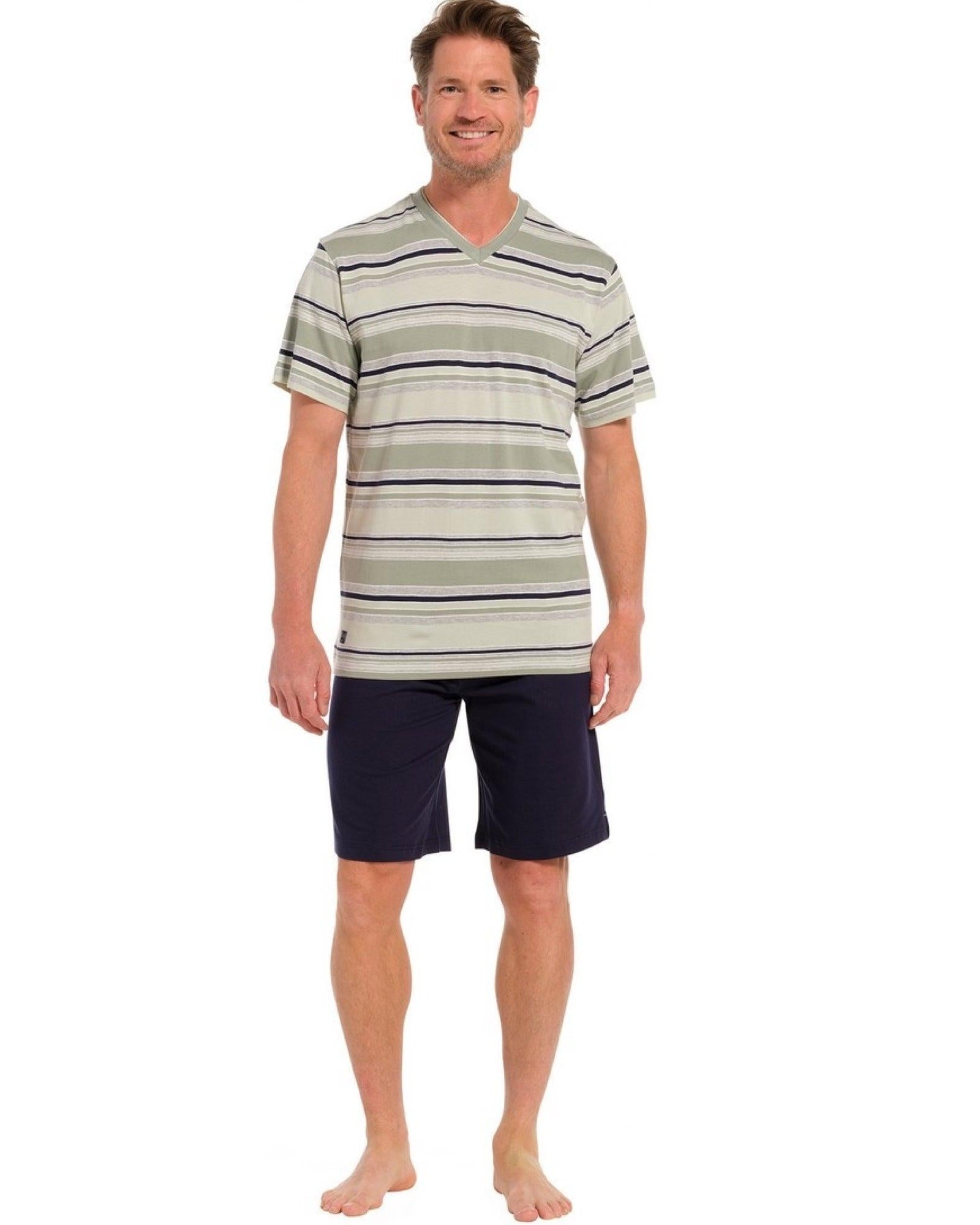 Pastunette Shortama Kort Herr Pyjamas Grön - Härliga Under