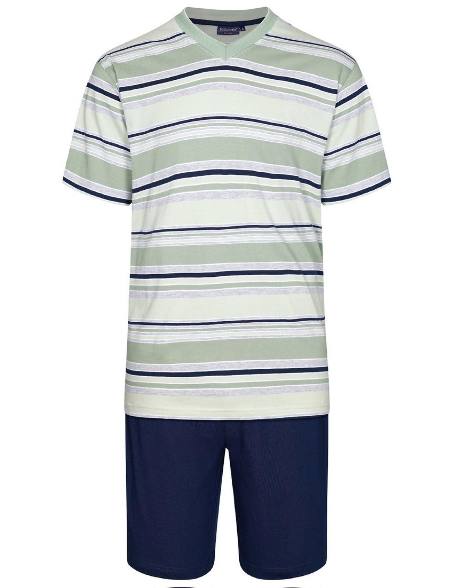 Pastunette Shortama Kort Herr Pyjamas Grön - Härliga Under