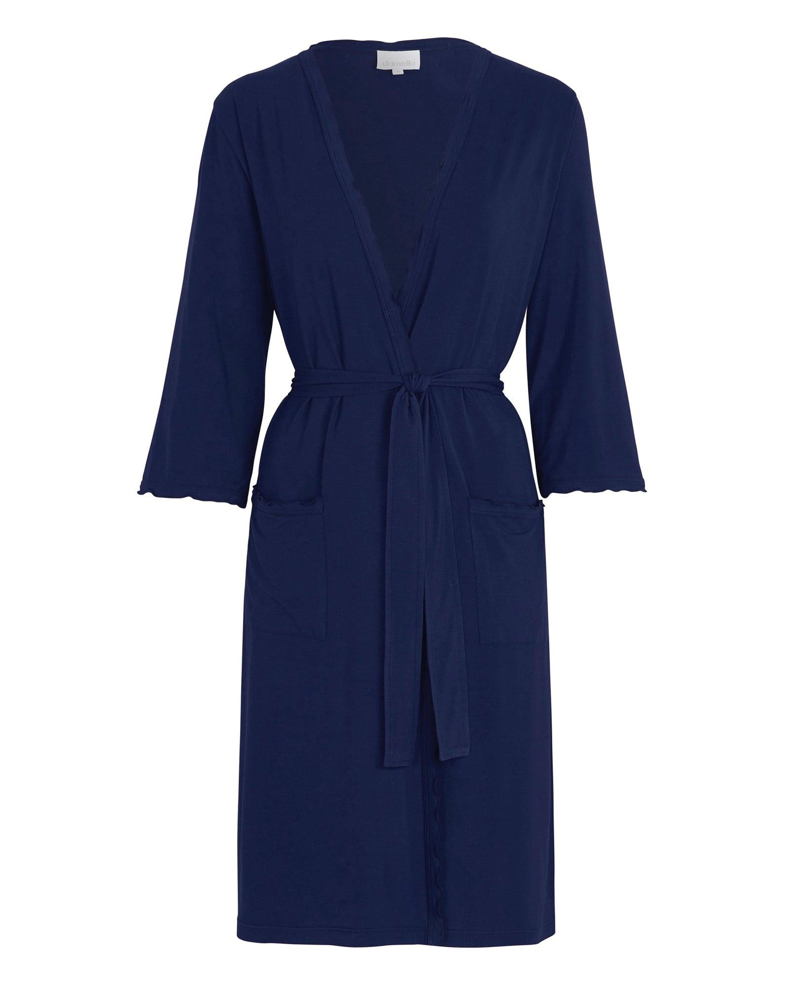 Damella Bamboo Kimono Navy - Härliga Under