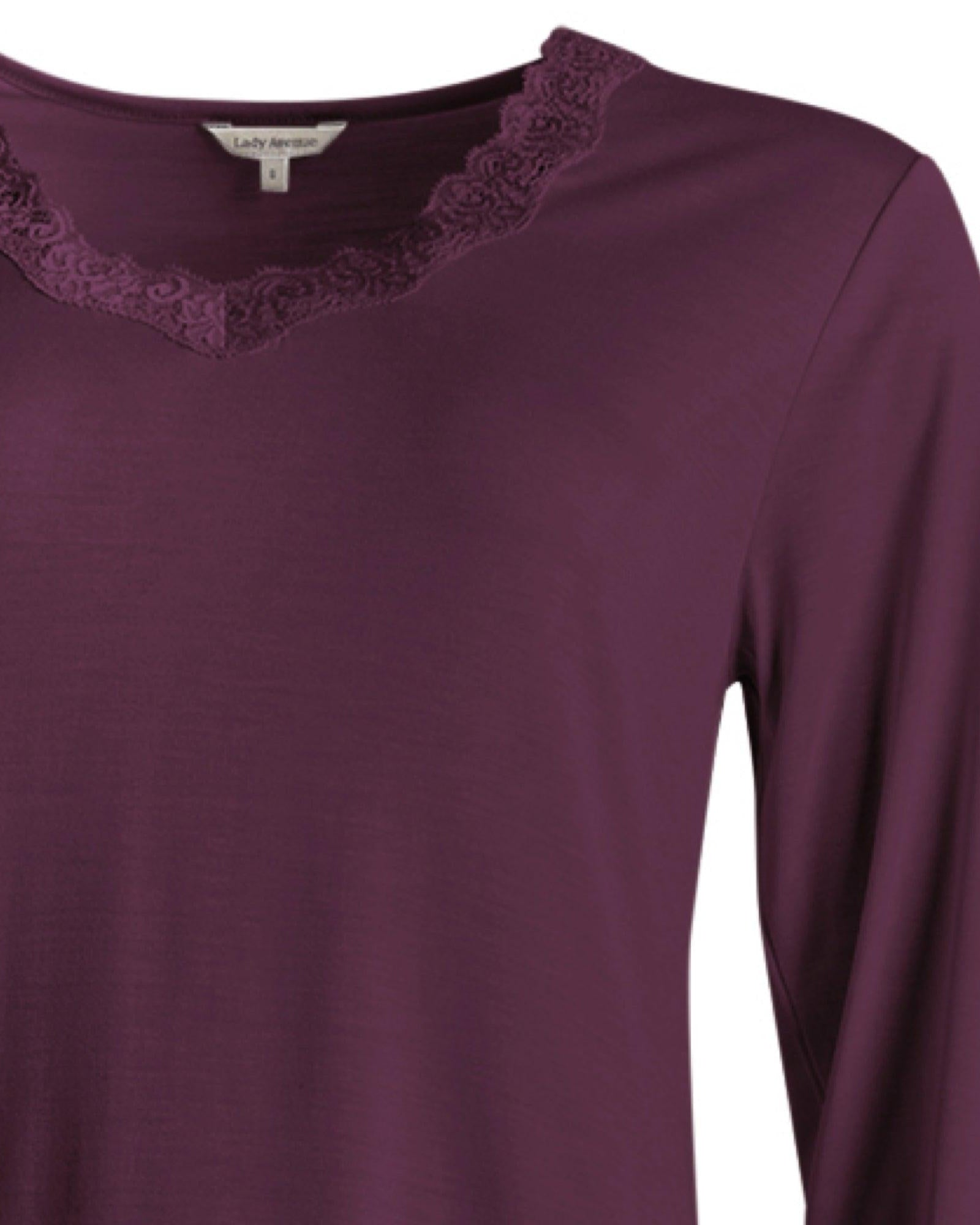Lady Avenue Silk Jersey Pyjamas Plum - Härliga Under