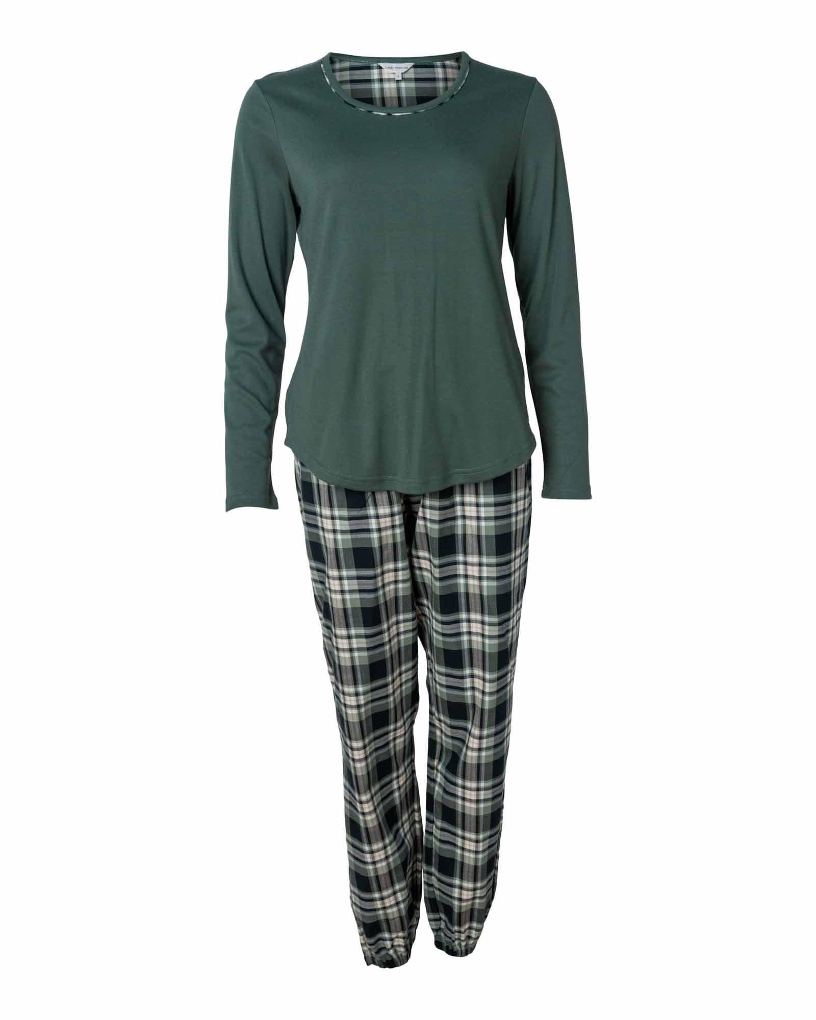 Lady Avenue Flannel Pyjamas Bomull Grön - Härliga Under