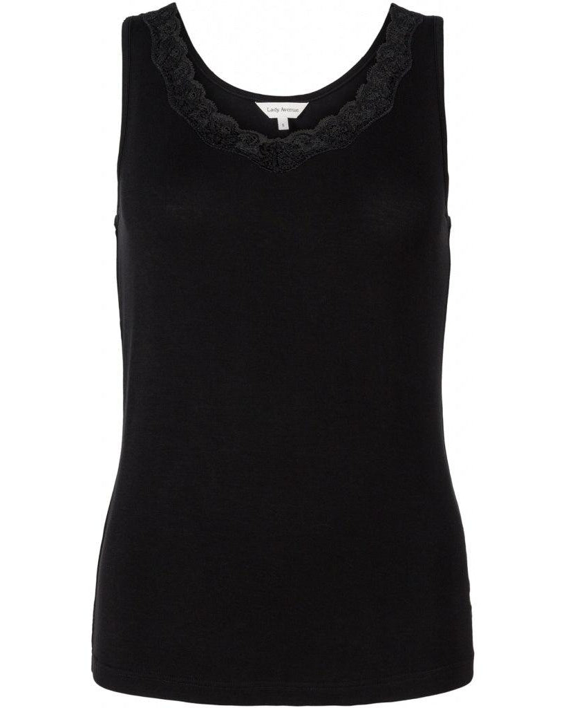 Lady Avenue Linne Bamboo Lace Black - Härliga Under