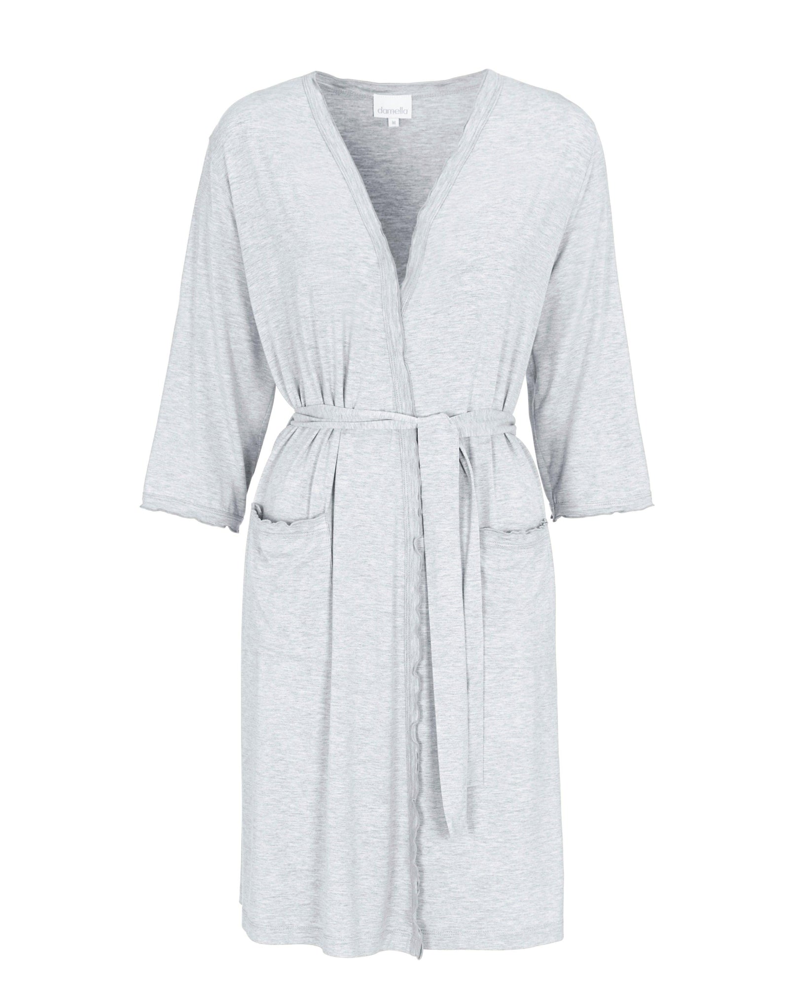 Damella Kimono Bamboo Grey Melange - Härliga Under