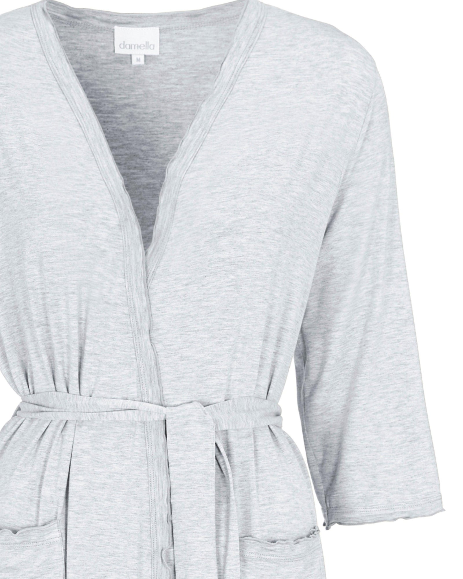 Damella Kimono Bamboo Grey Melange - Härliga Under