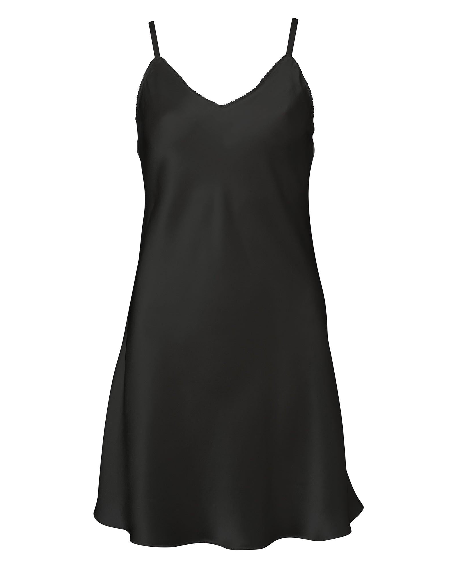 Lady Avenue Pure Silk Slip Black - Härliga Under