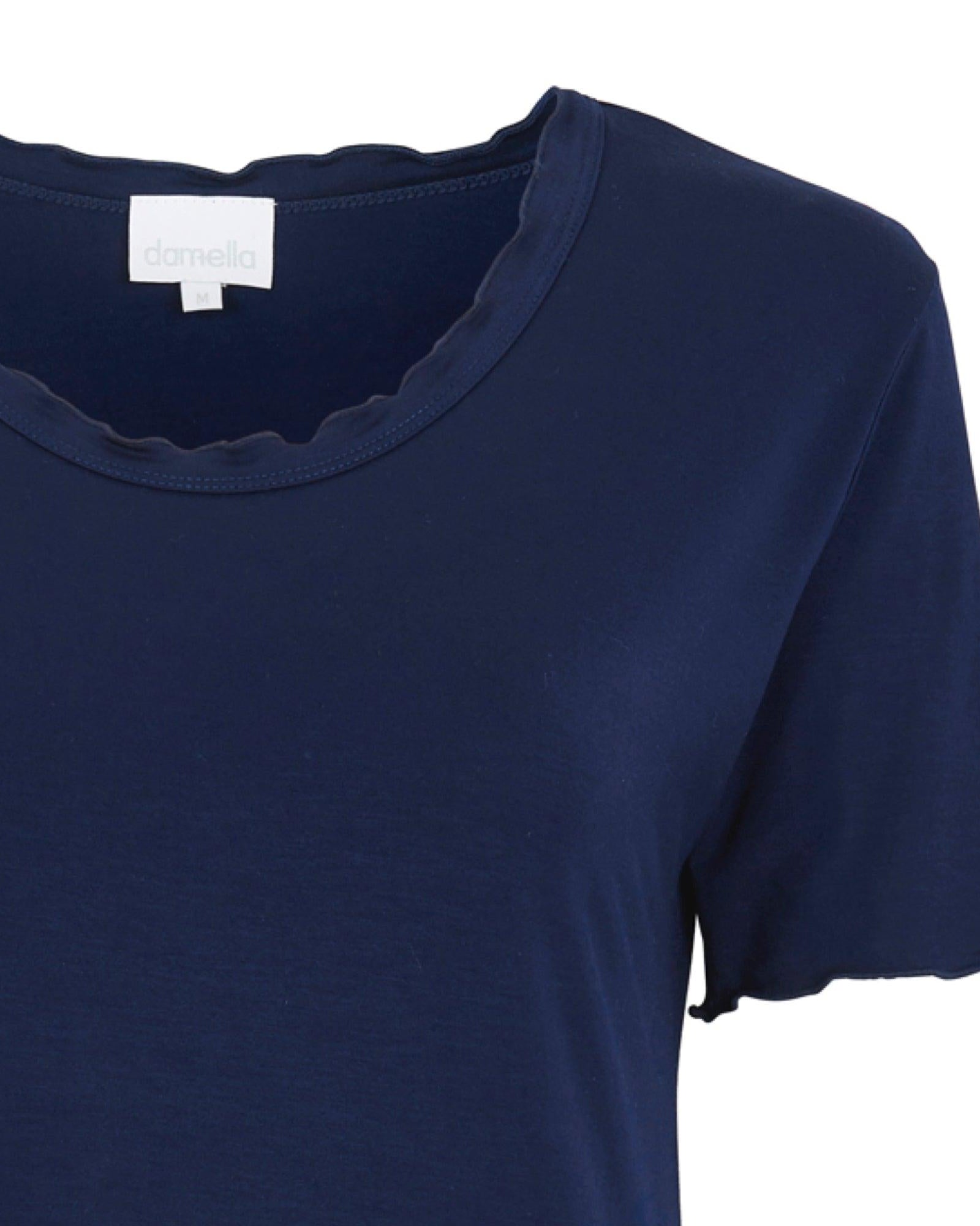 Damella Nattlinne Kort Ärm Bamboo Navy - Härliga Under