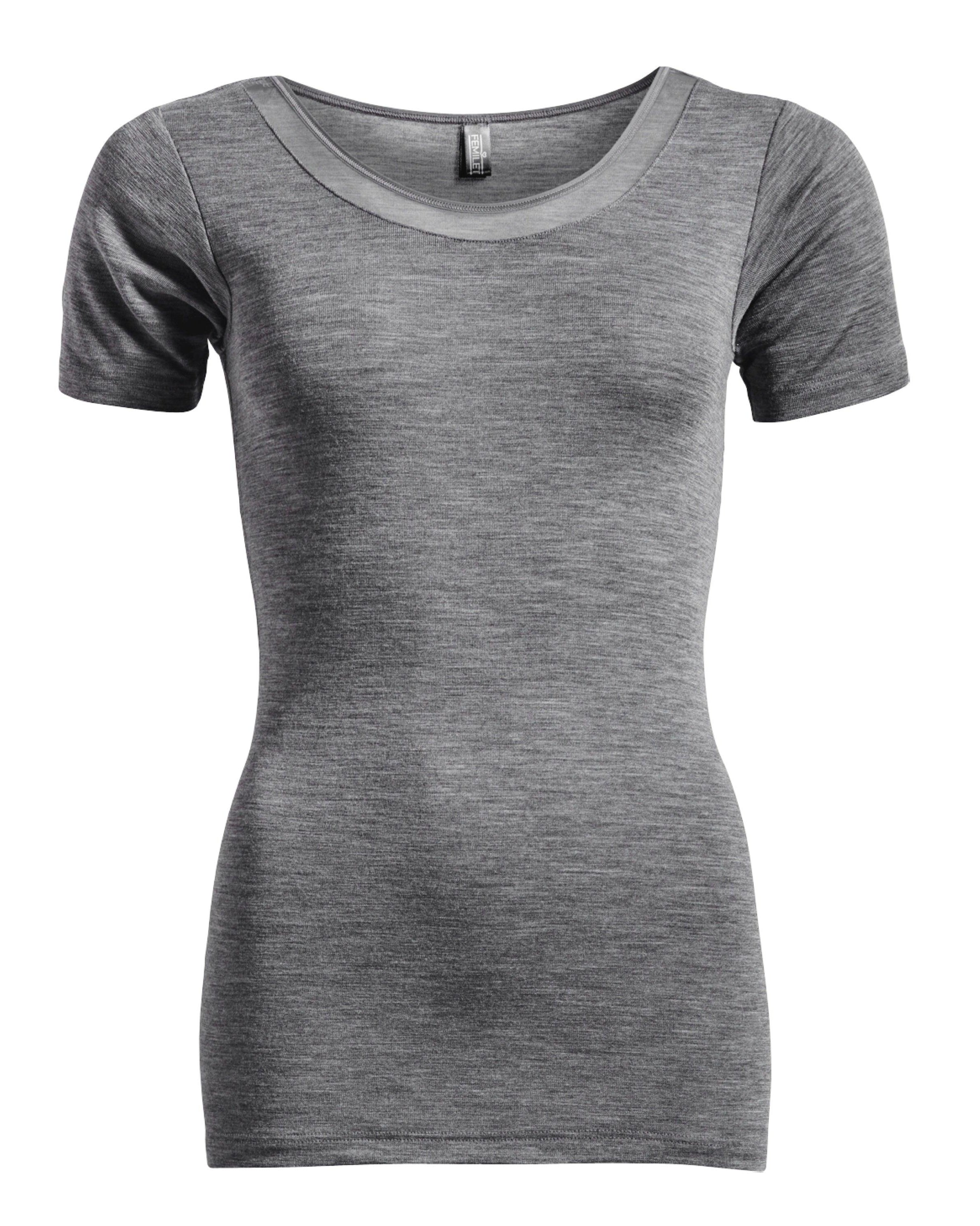 Femilet Merino T-shirt Juliana Grey - Härliga Under