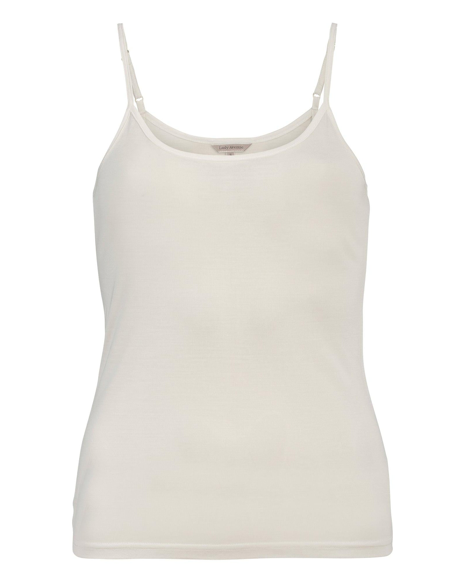 Lady Avenue Spagettilinne Off-white Silk Jersey - Härliga Under