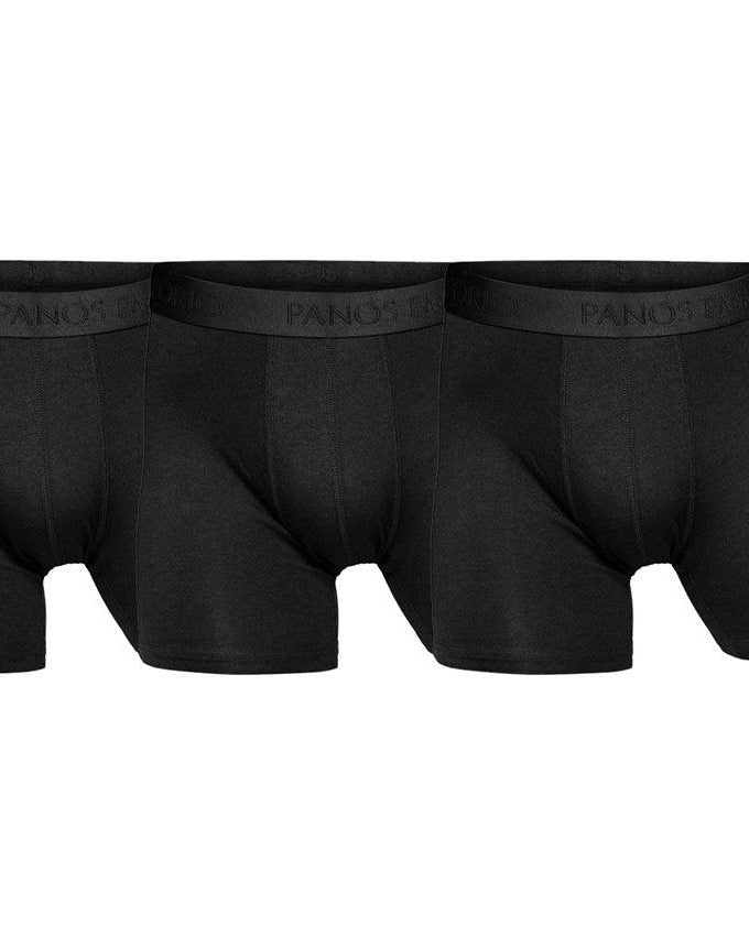Panos Bambu Bomull Boxer 3-pack Svart - Härliga Under