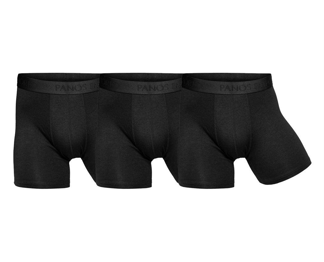 Panos Bambu Bomull Boxer 3-pack Svart - Härliga Under