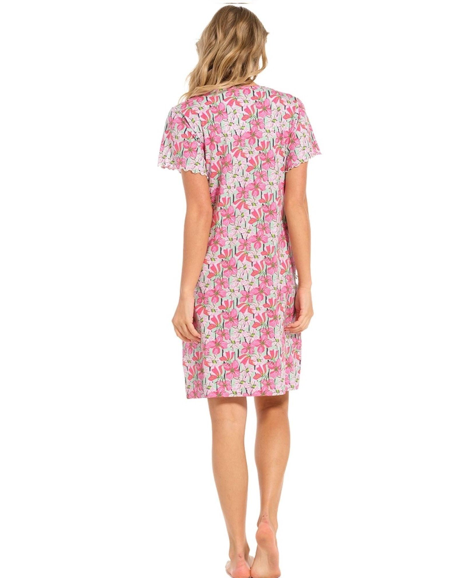 Pastunette Klänning Bomull Grön/Rosa Blommig - Härliga Under