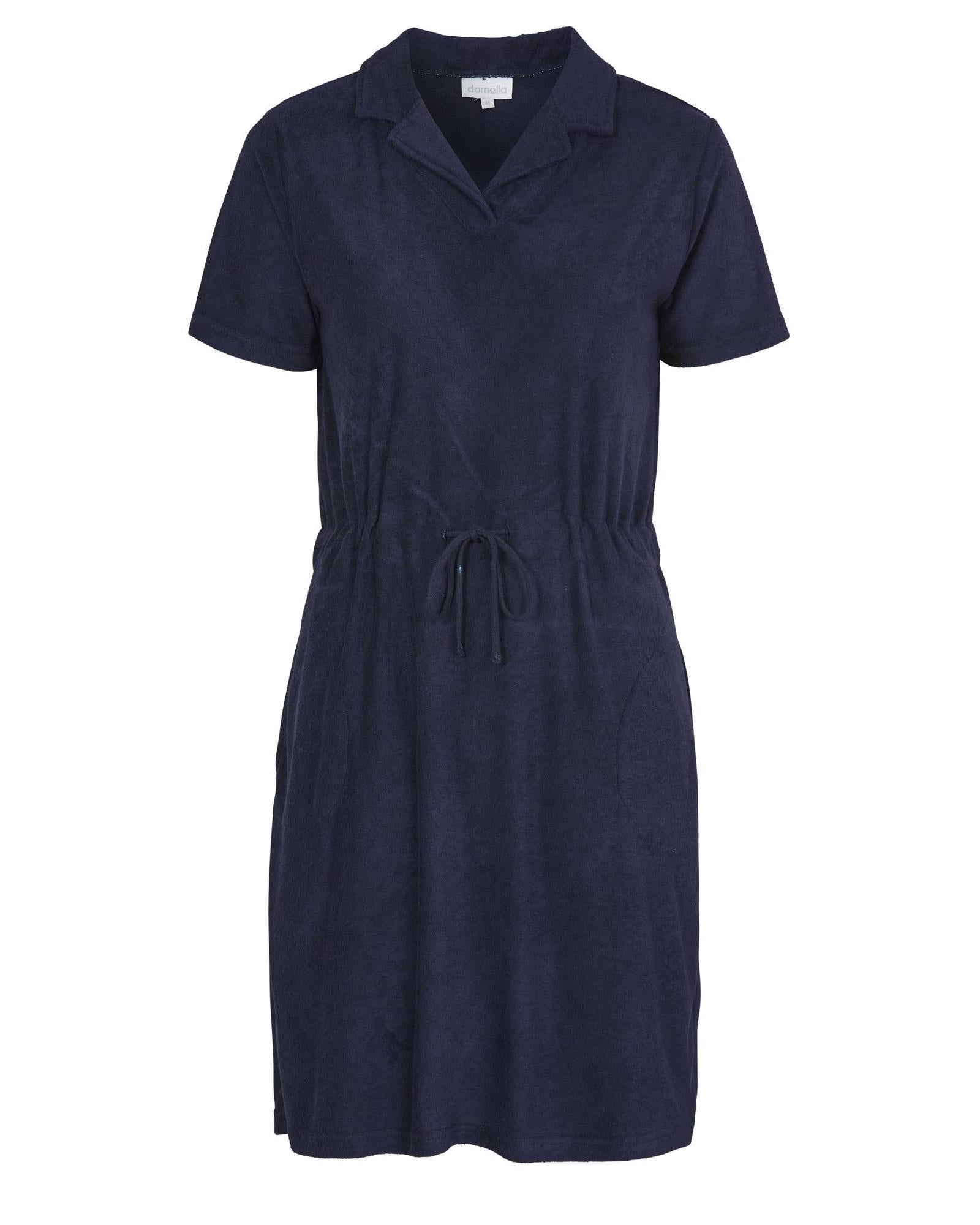 Damella Frotté Klänning Bambu Navy - Härliga Under