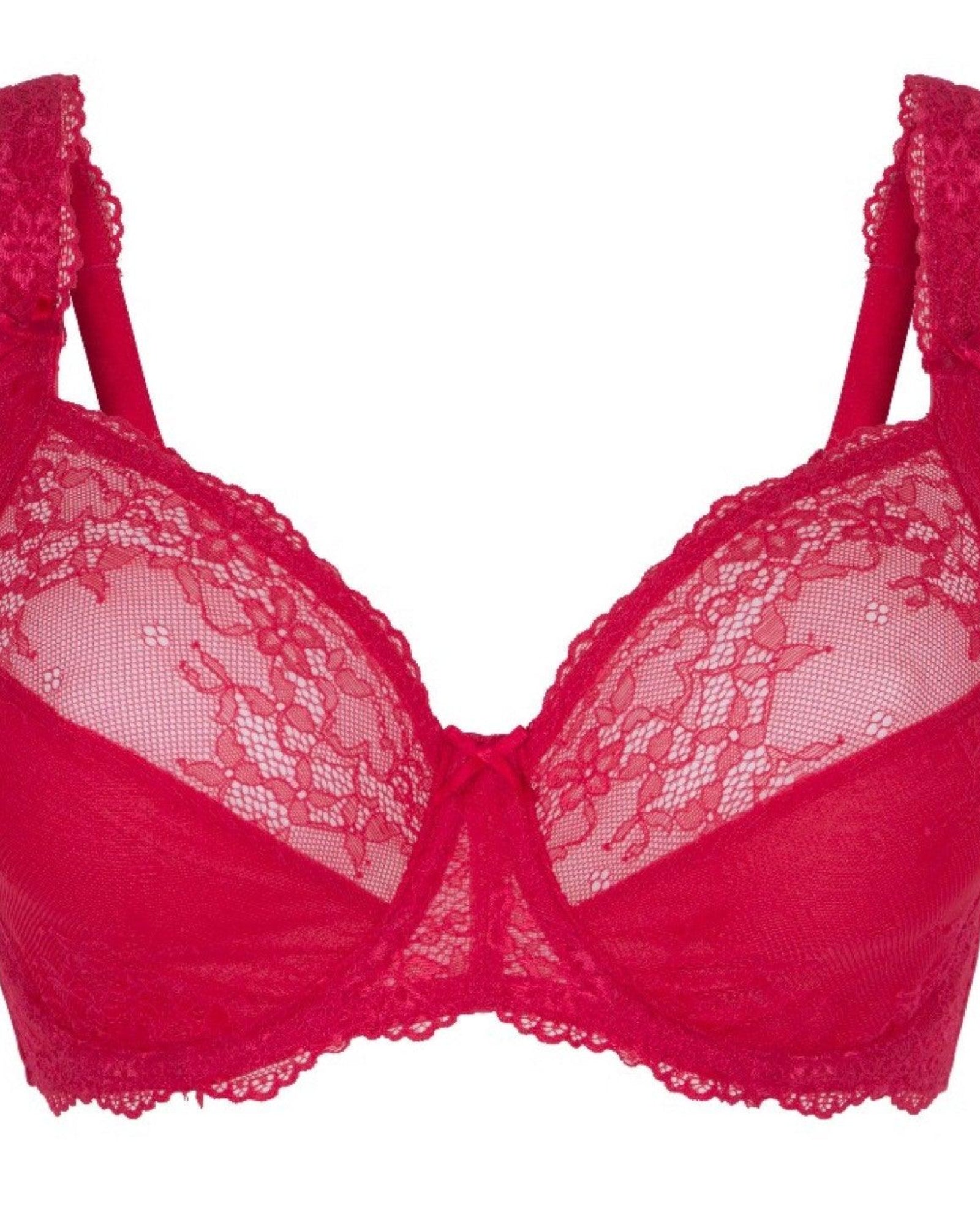 Lingadore Bygel BH Daily Lace Röd - Härliga Under