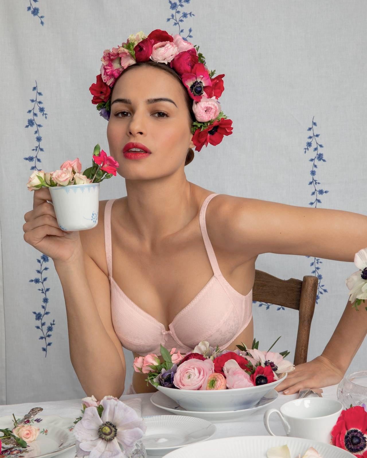 Rosa Faia Bygel BH Fleur Lace Blush Pink - Härliga Under