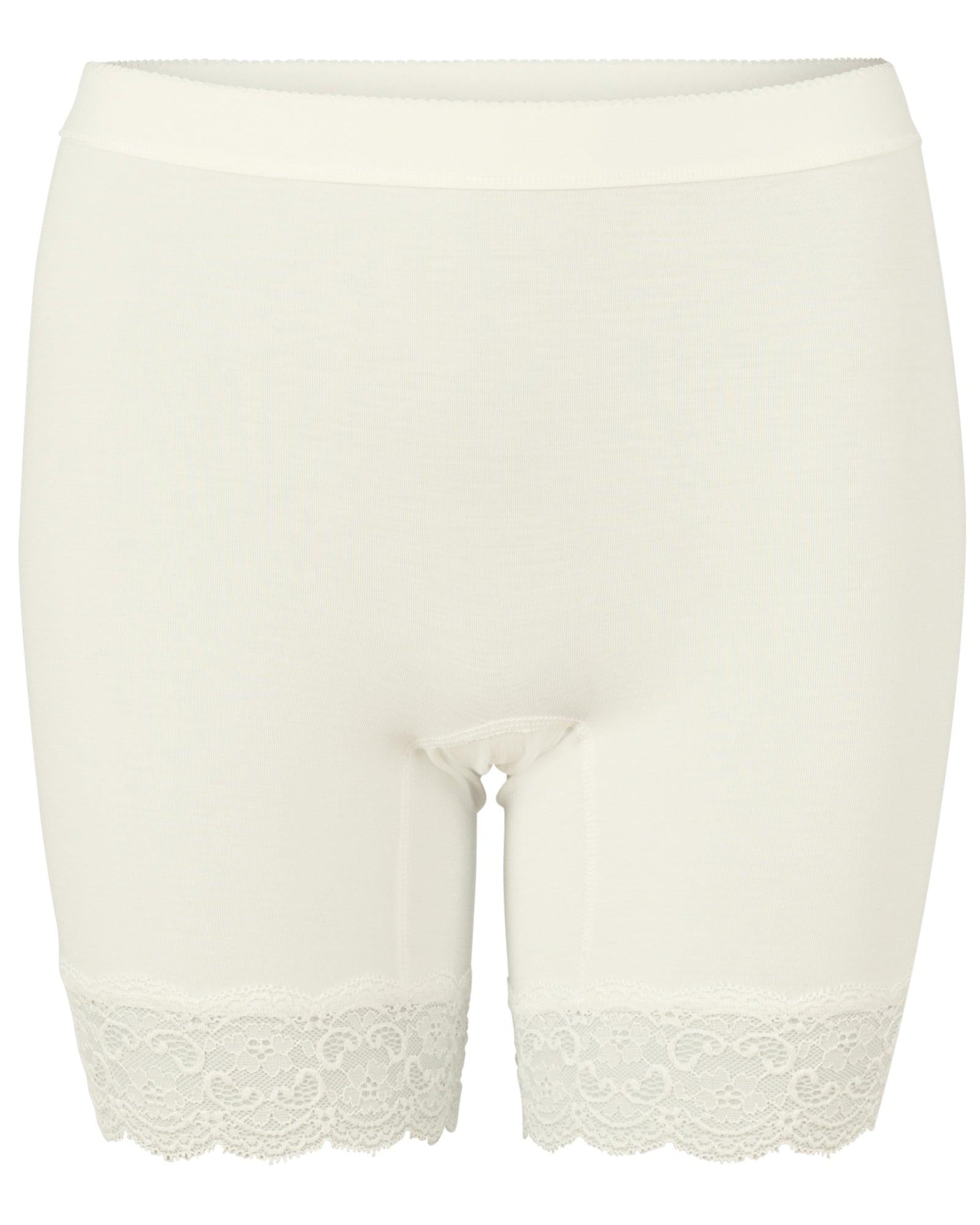 Lady Avenue Shortstrosor Bamboo Lace Off White - Härliga Under
