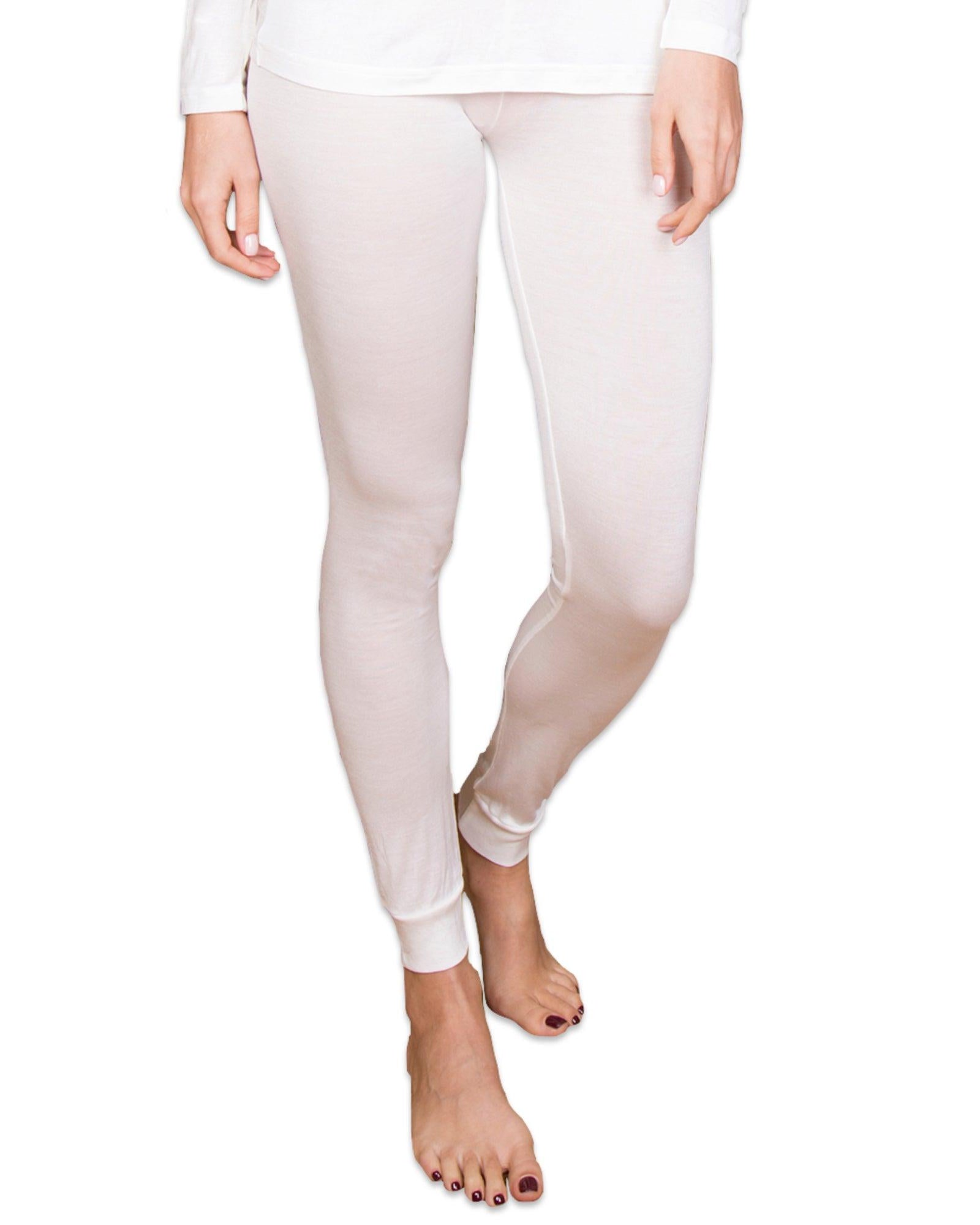 Lady Avenue Tights Silk Jersey Off-white - Härliga Under