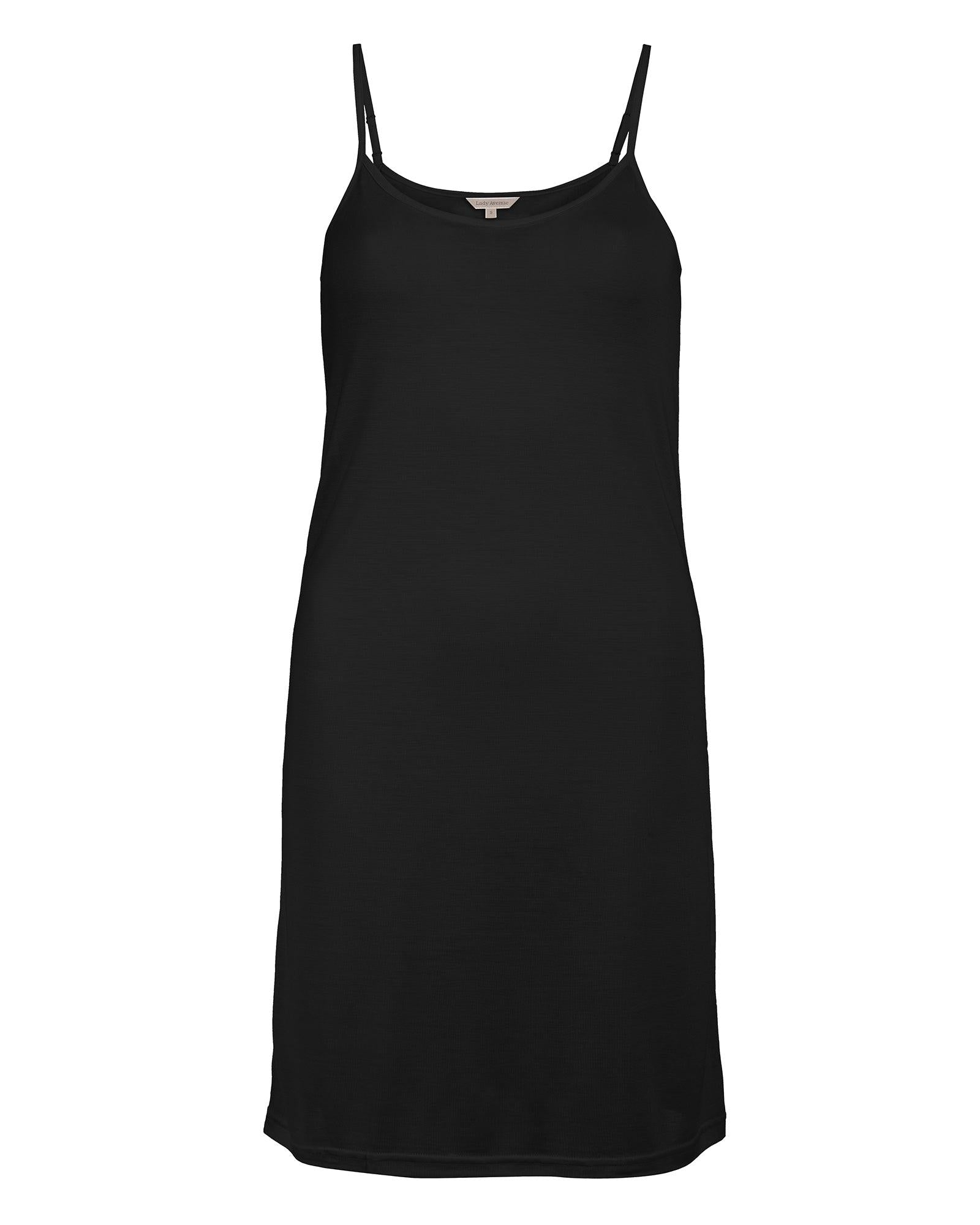 Lady Avenue Silk Jersey Slip Nattlinne Black - Härliga Under