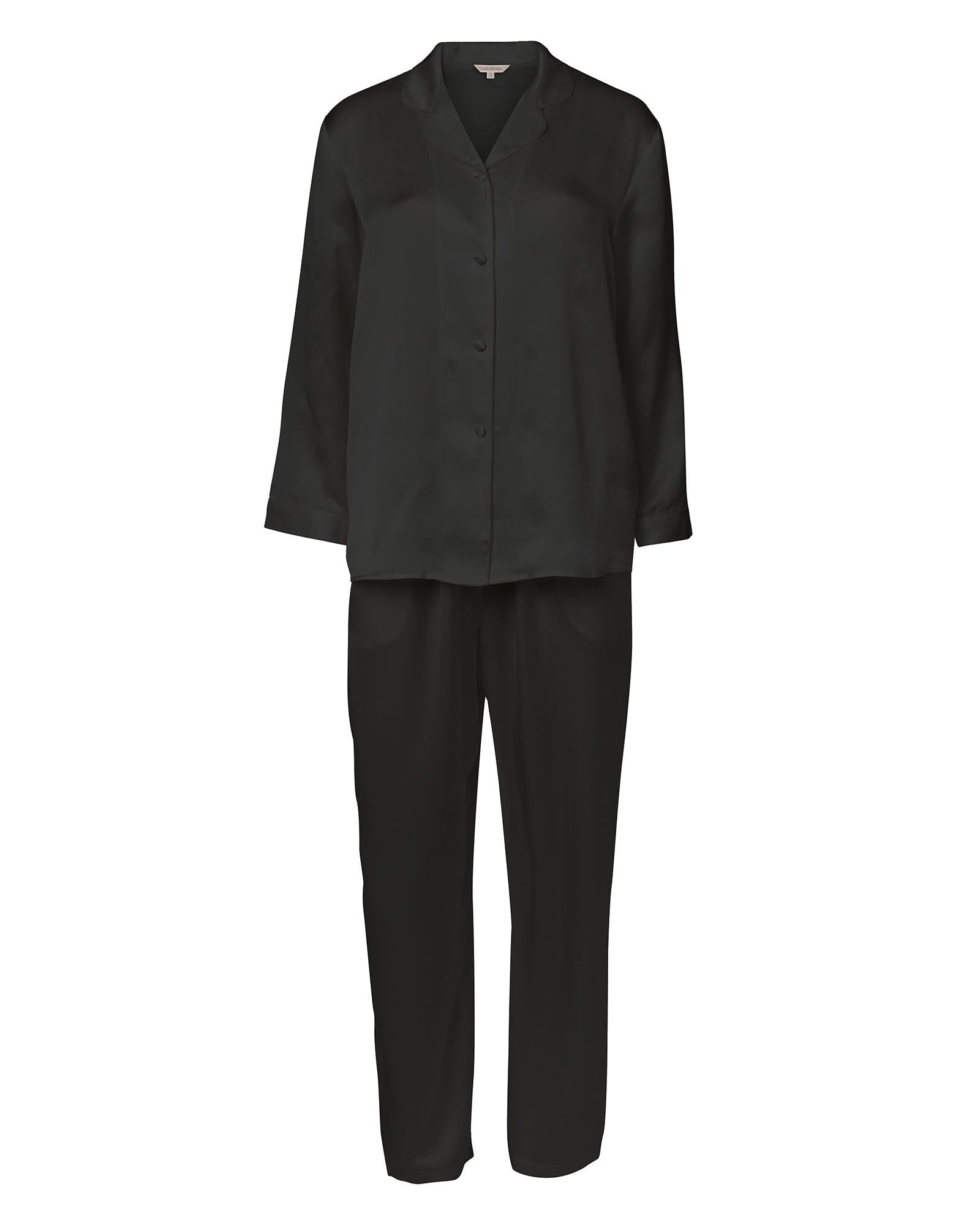 Lady Avenue Pure Silk Pyjamas Black - Härliga Under