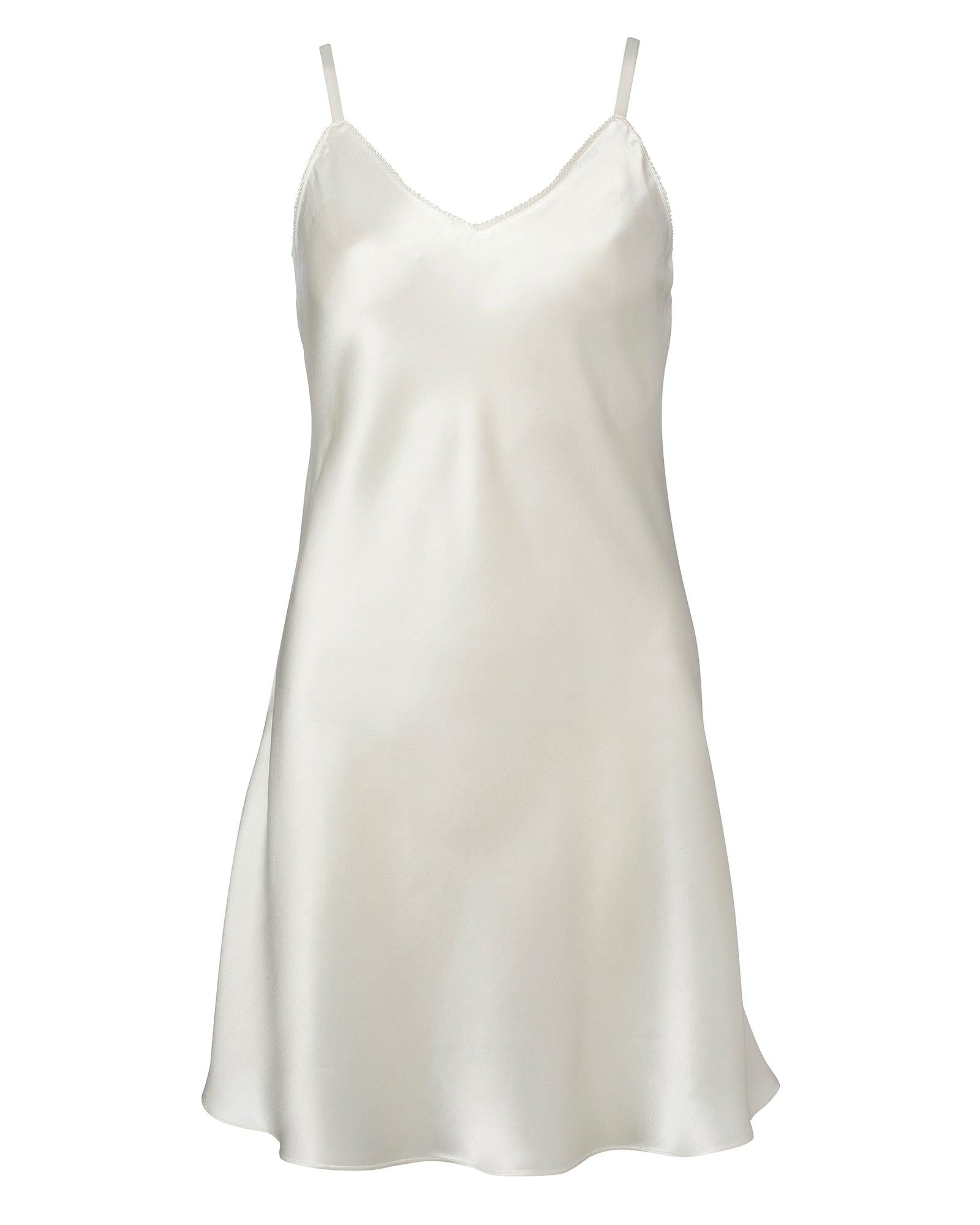 Lady Avenue Pure Silk Slip Off-white - Härliga Under