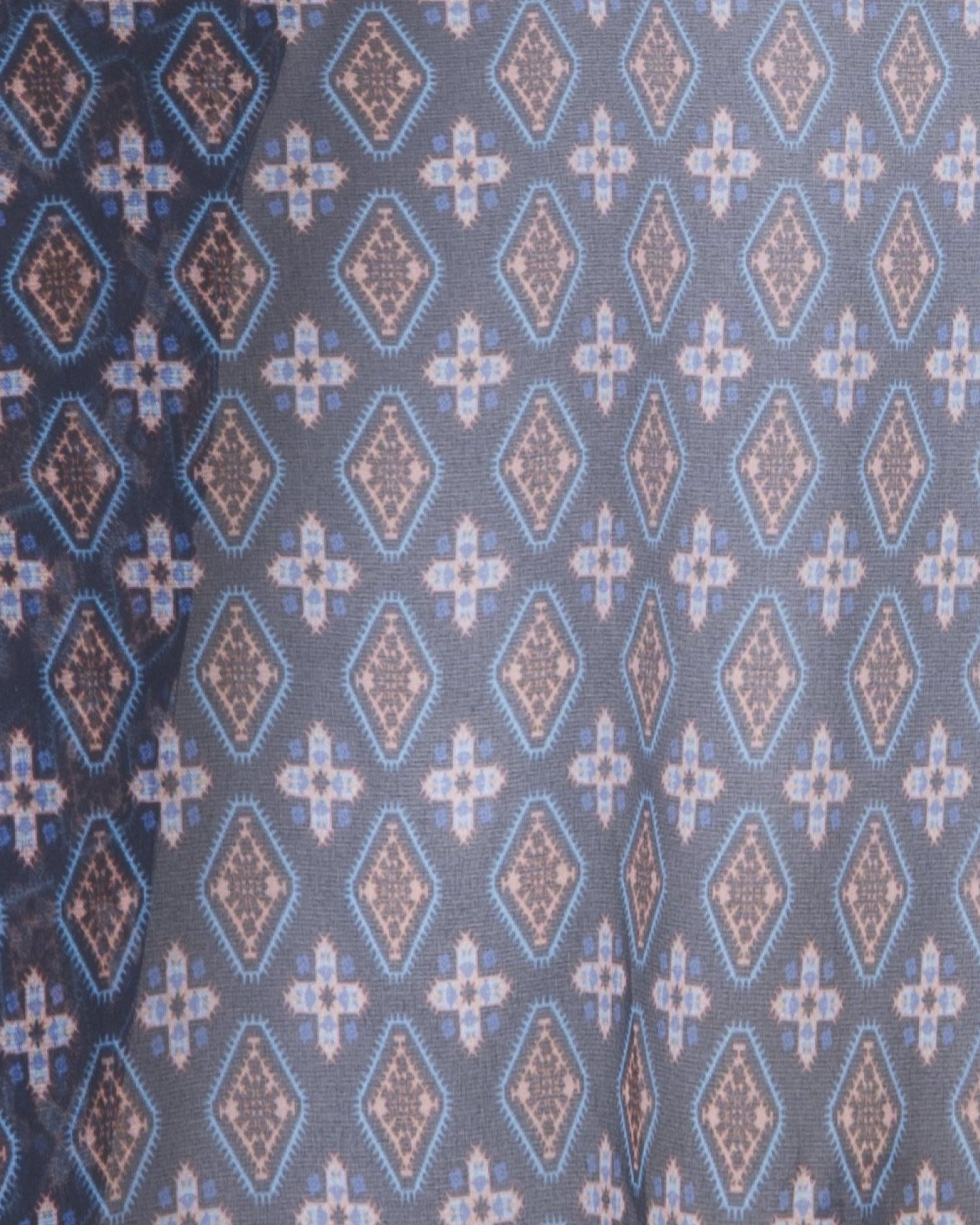 Amoena Strandtunika Blå Vit Boho Vibes One Size - Härliga Under